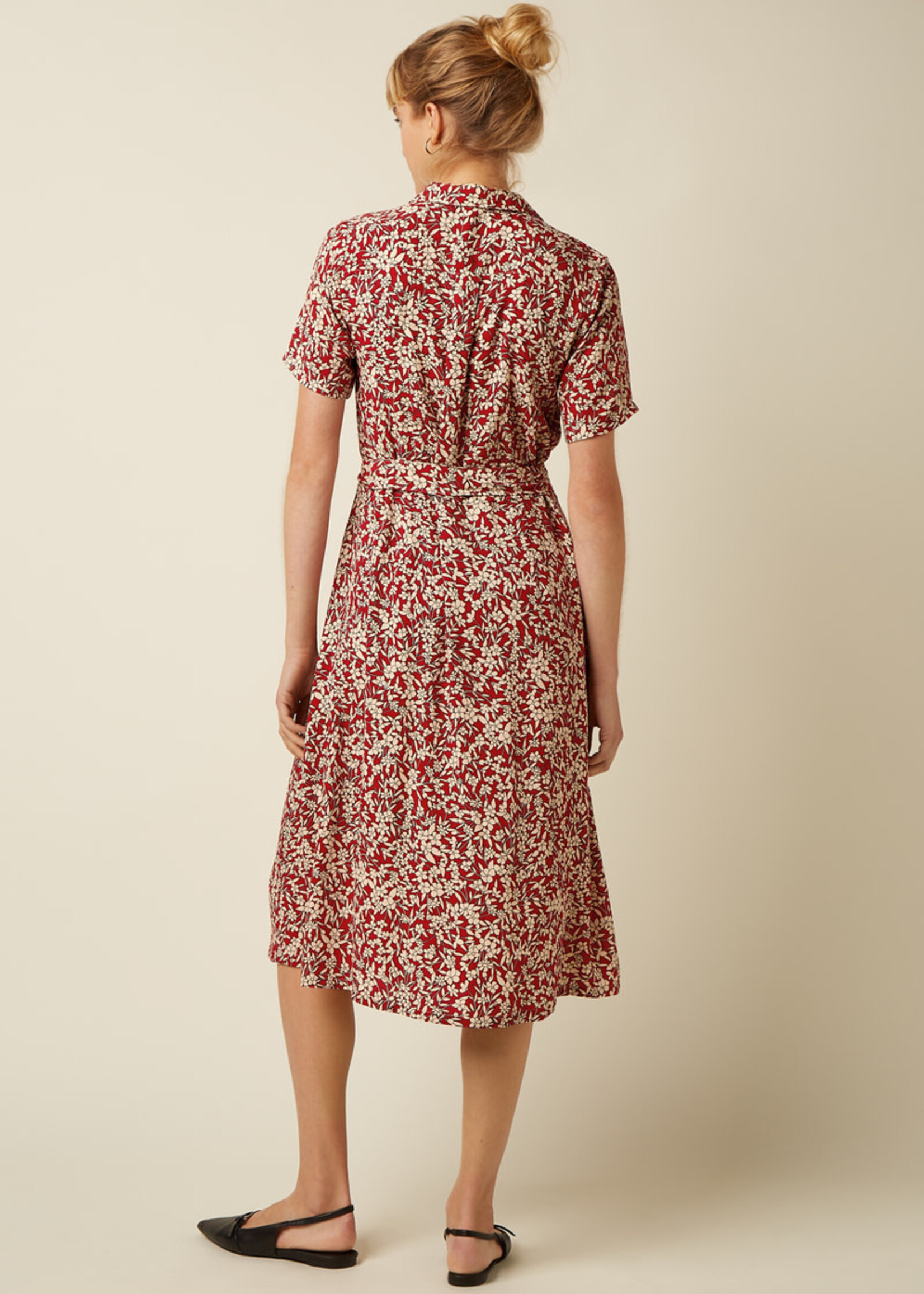 KING LOUIE KING LOUIE OLIVE DRESS PARADIS CHILI RED