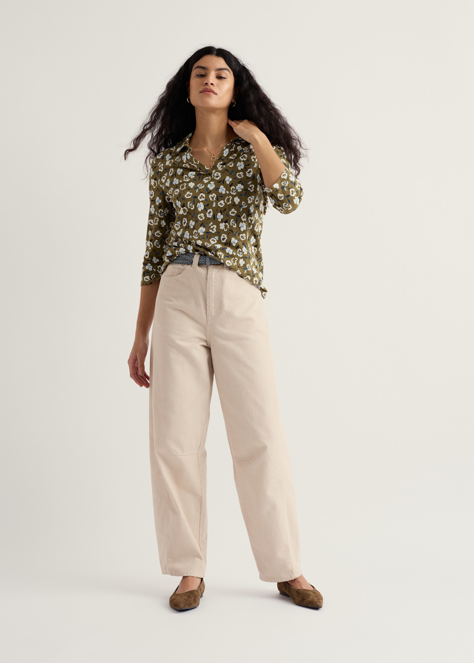 SEASALT CORNWALL SEASALT WAVECREST SHIRT ARTY PANSY SEAGRASS