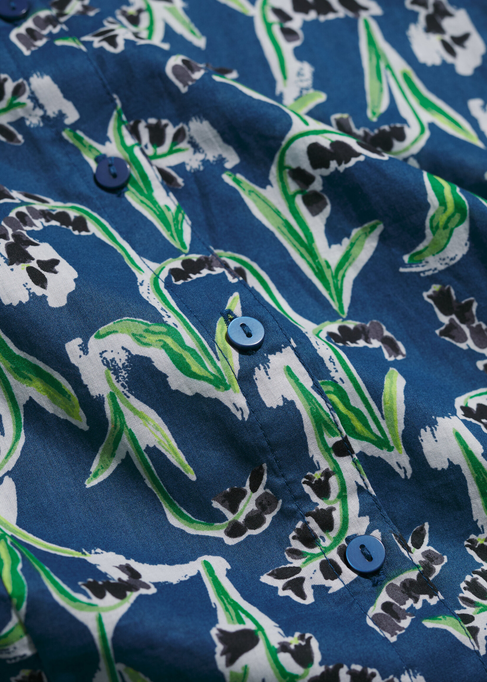 SEASALT CORNWALL SEASALT RUSHMAKER SHIRT PAINTY BLUEBELL DARK VOYAGE