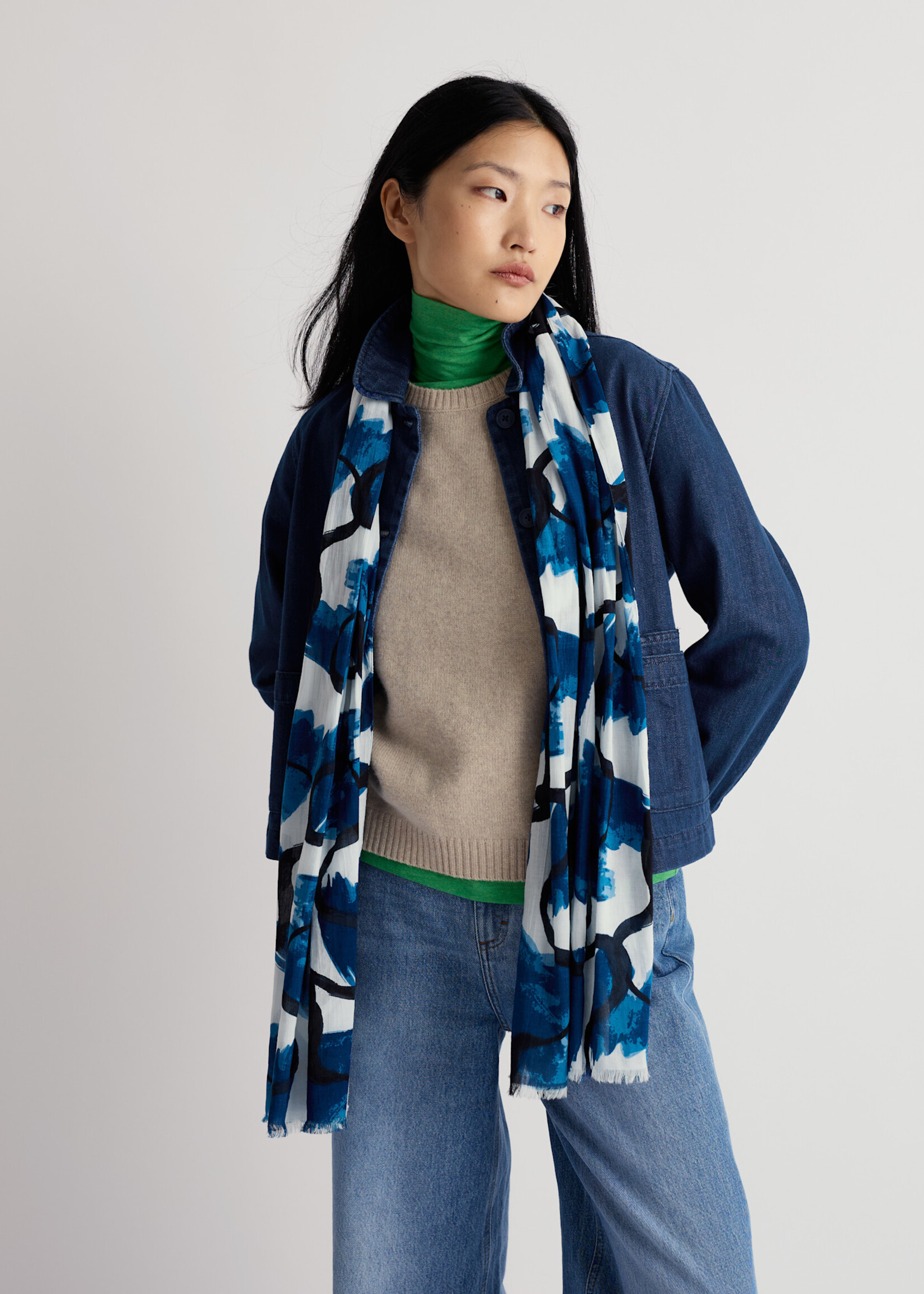 SEASALT CORNWALL SEASALT MAY GARLAND SCARF PAINT CANVAS SAIL