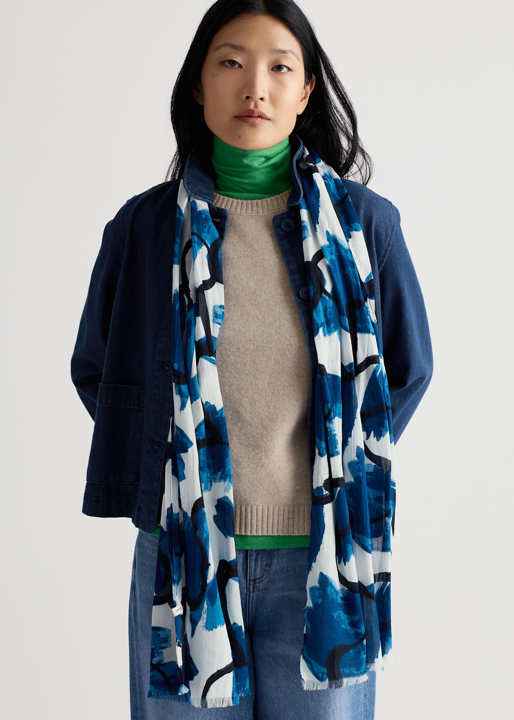 SEASALT CORNWALL SEASALT MAY GARLAND SCARF PAINT CANVAS SAIL