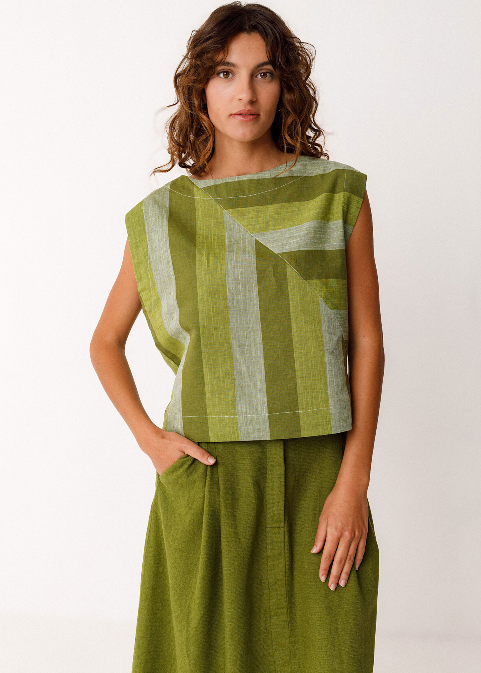 SKFK SKFK LESIA TOP GREEN MULTI