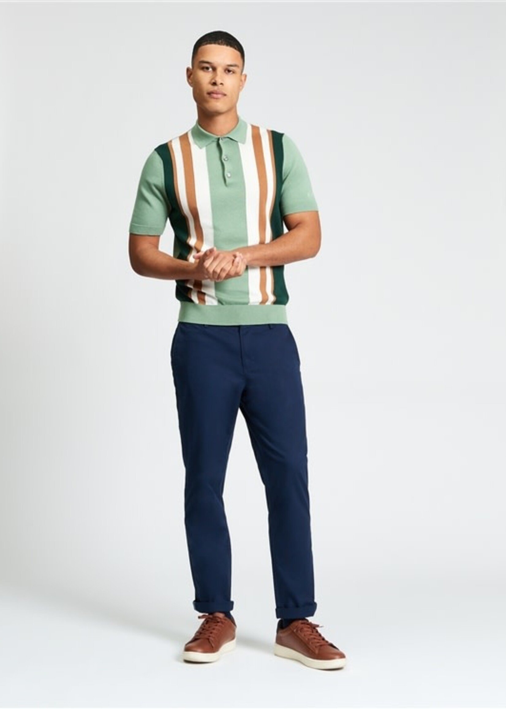 BEN SHERMAN BEN SHERMAN VERTICAL STRIPE POLO SAGE