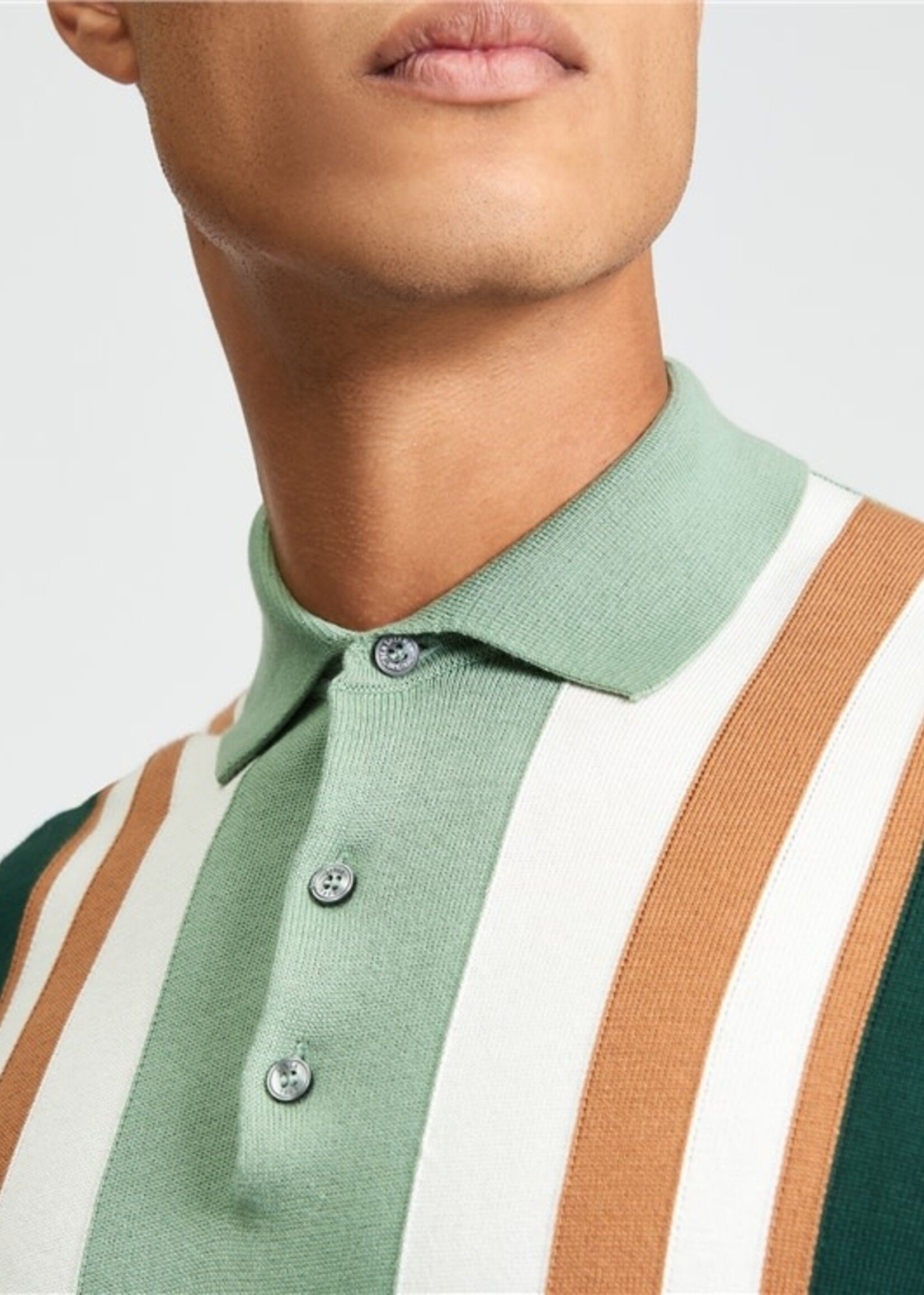 BEN SHERMAN BEN SHERMAN VERTICAL STRIPE POLO SAGE
