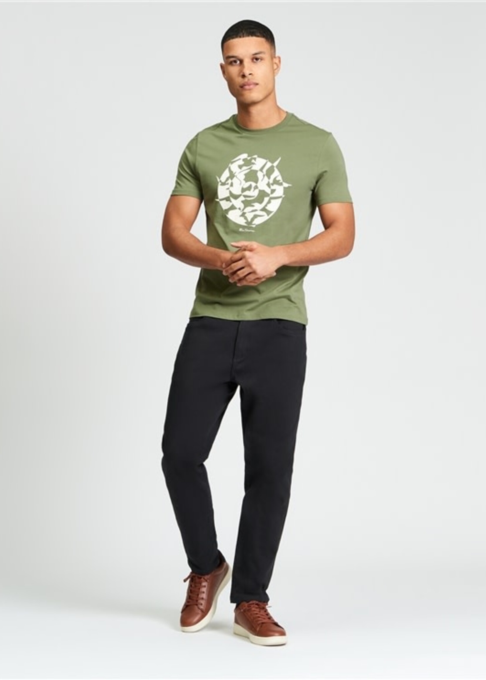 BEN SHERMAN BEN SHERMAN SEAGULL TARGET TEE LODEN