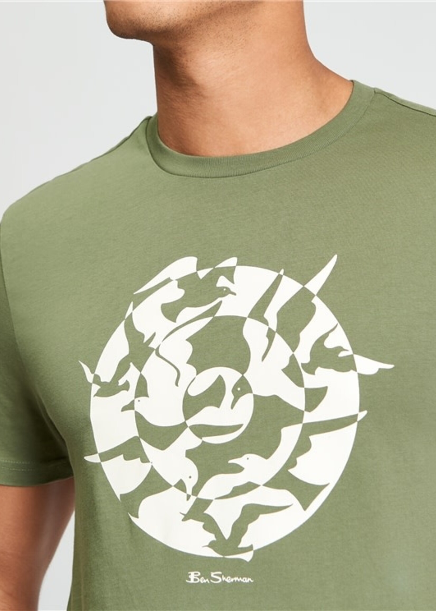 BEN SHERMAN BEN SHERMAN SEAGULL TARGET TEE LODEN