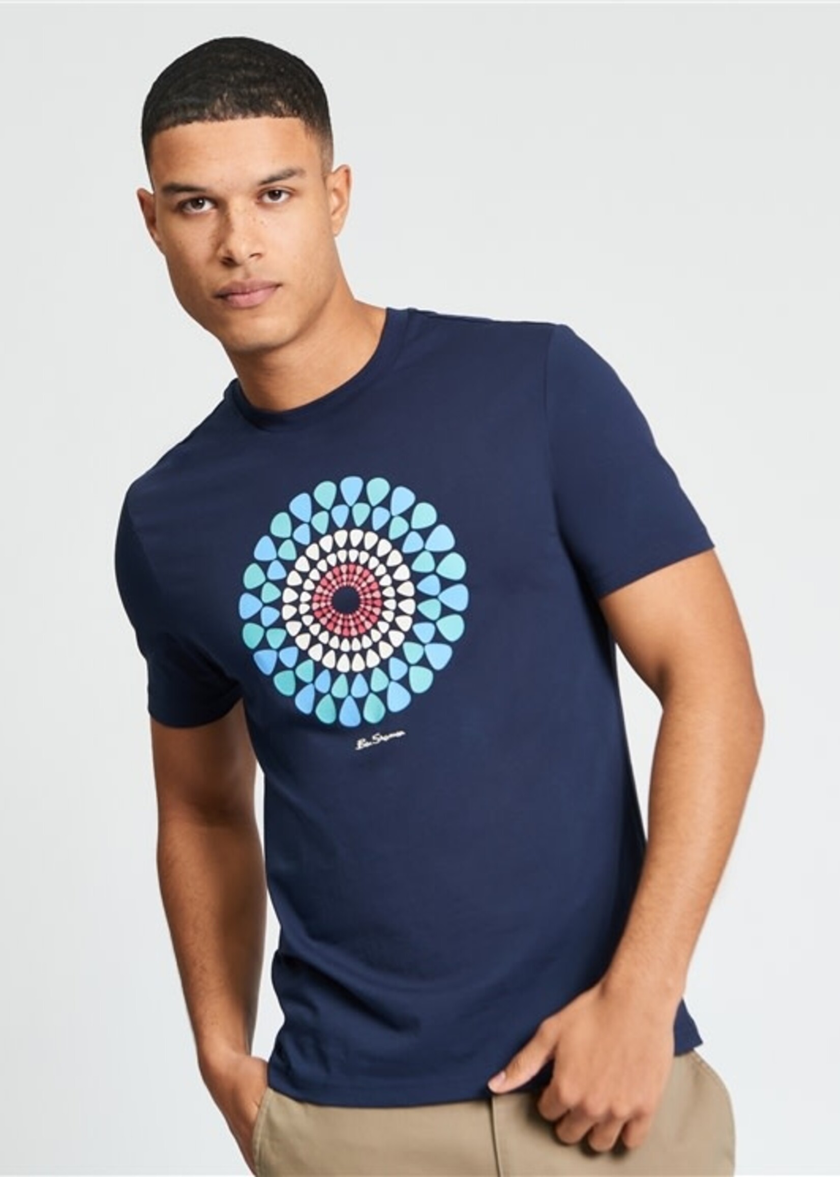 BEN SHERMAN BEN SHERMAN PLECTRUM TARGET TEE DARK NAVY