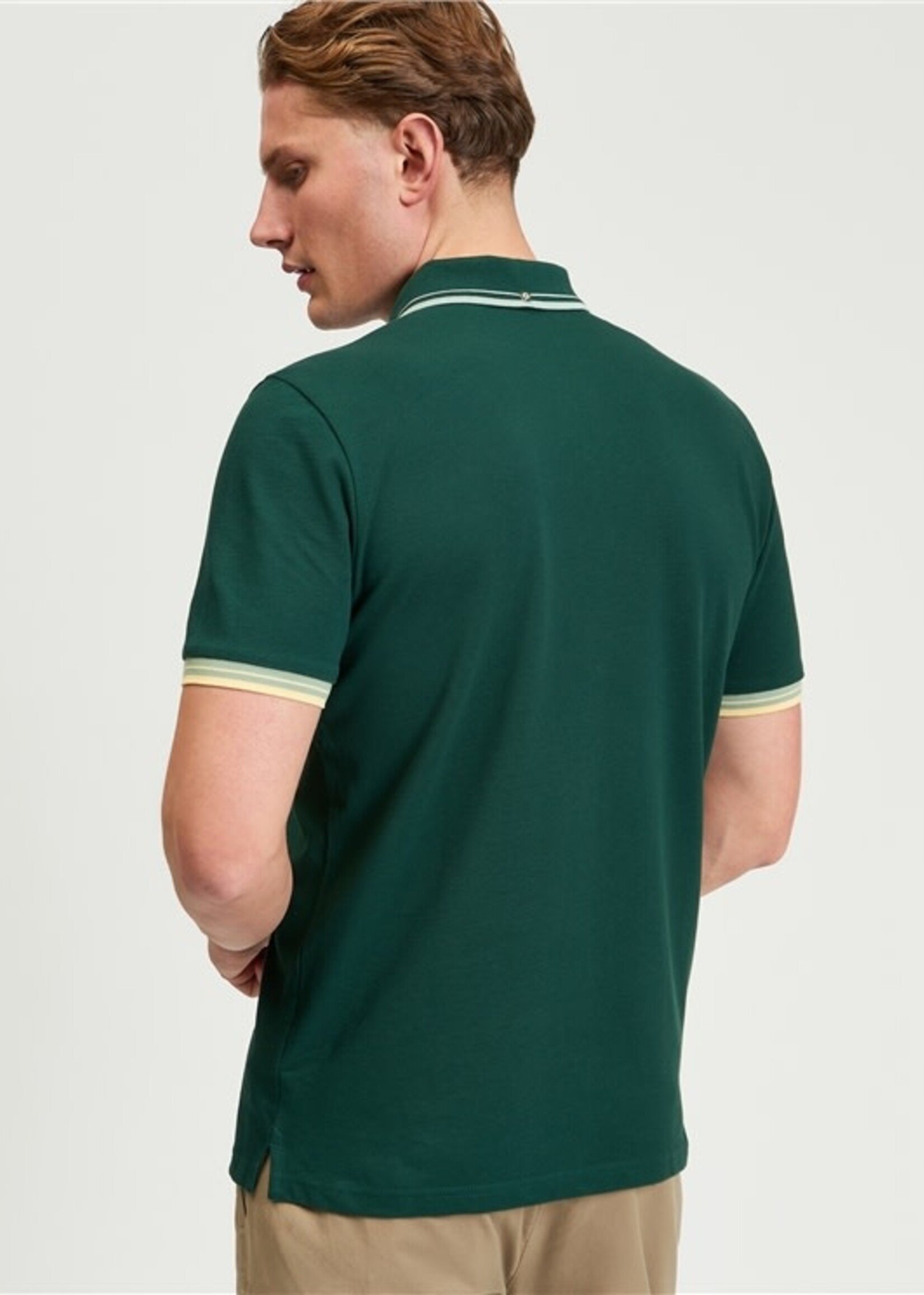 BEN SHERMAN BEN SHERMAN SIGNATURE PIQUE POLO FOREST