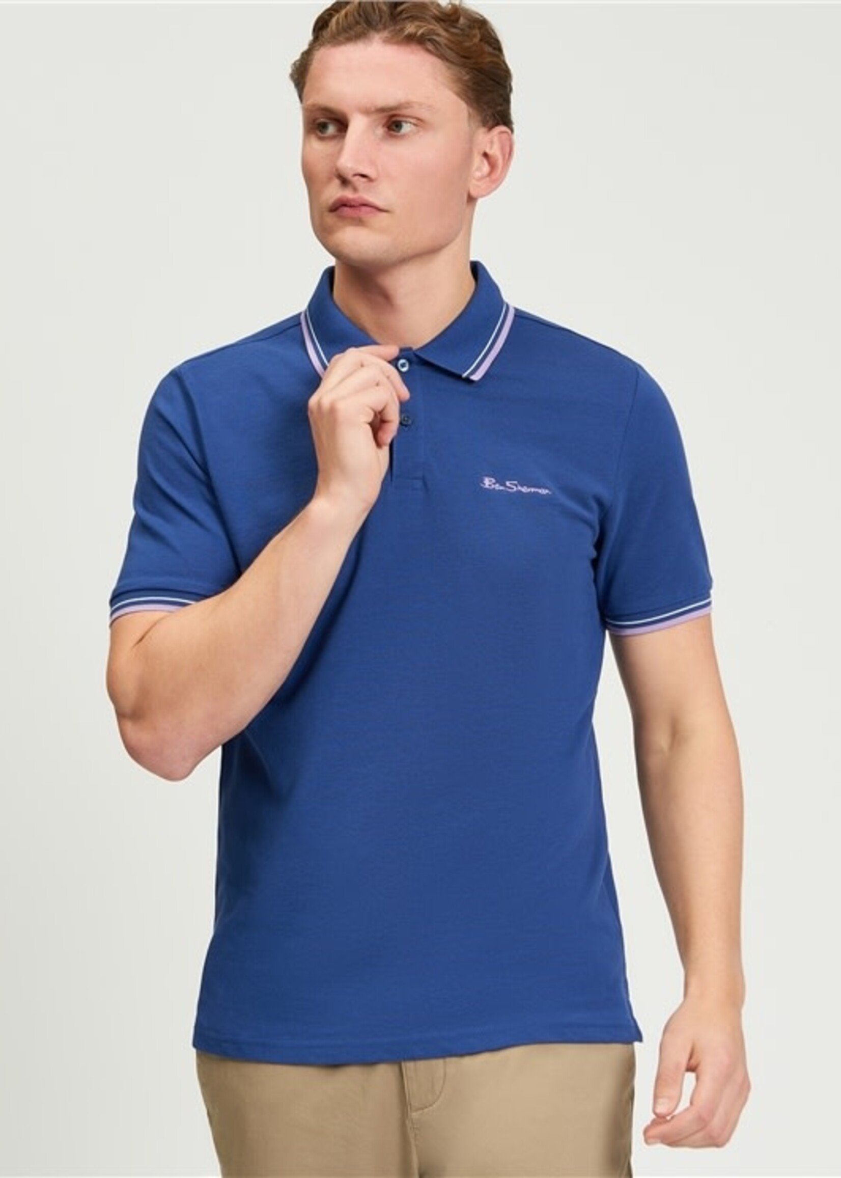 BEN SHERMAN BEN SHERMAN SIGNATURE PIQUE POLO BLUE INK