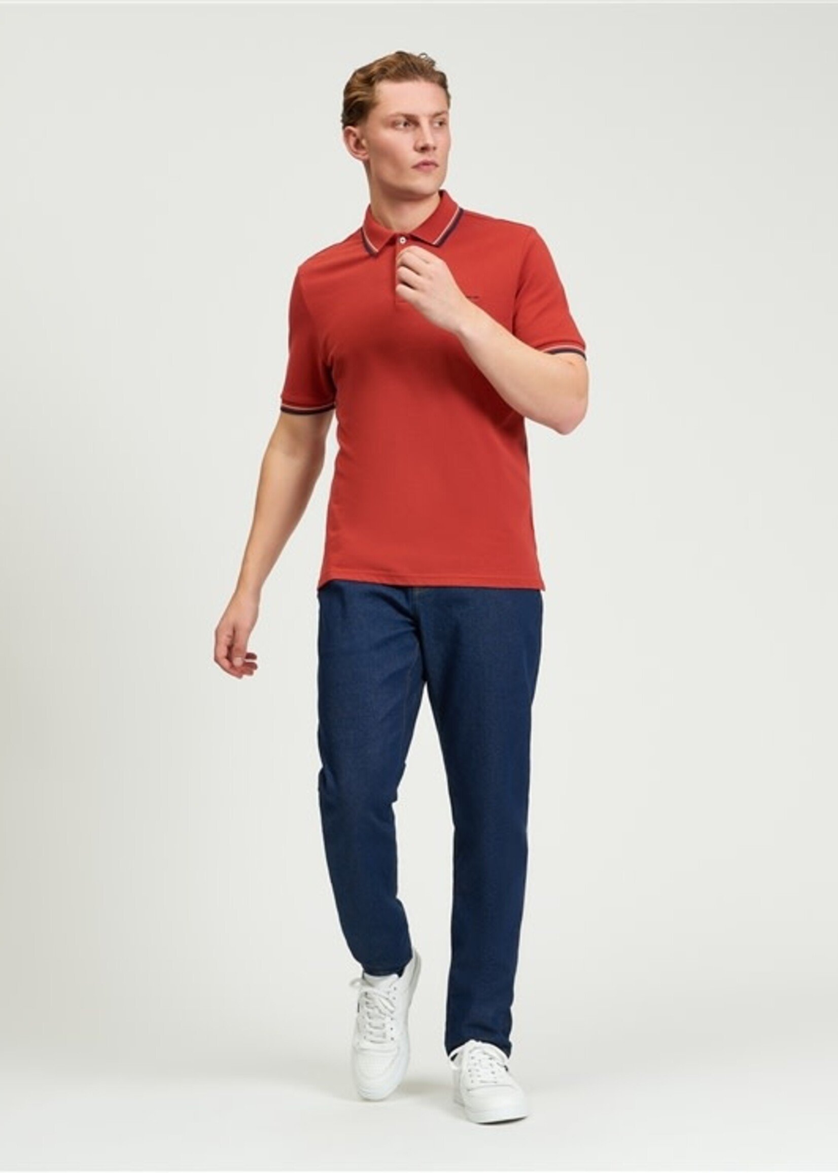 BEN SHERMAN BEN SHERMAN SIGNATURE PIQUE POLO JESTER RED