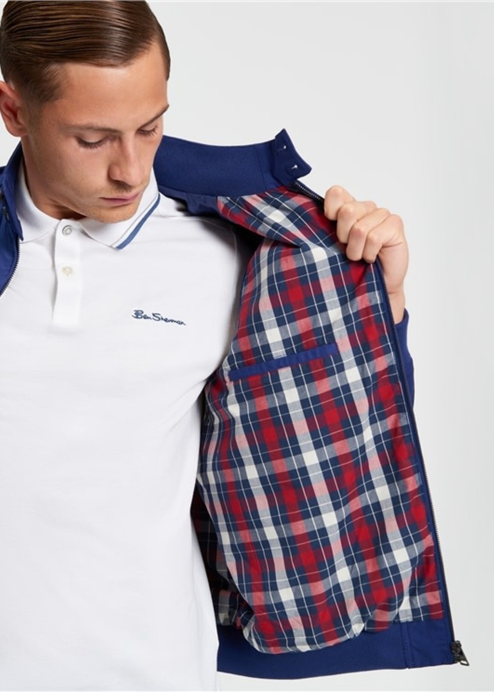 BEN SHERMAN BEN SHERMAN HARRINGTON JACKET PERSIAN BLUE