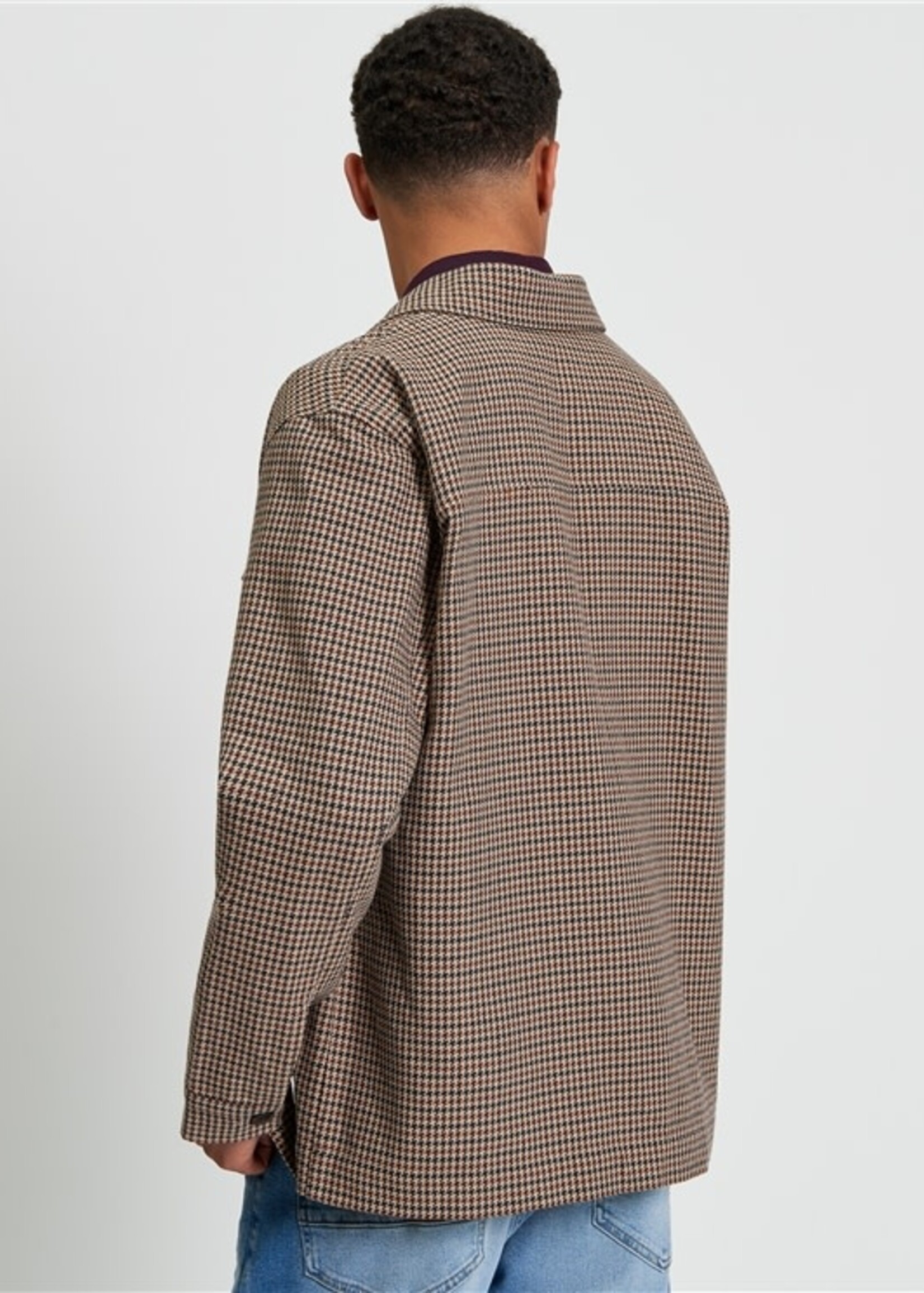 BEN SHERMAN BEN SHERMAN CHECK JACKET LIGHT BROWN