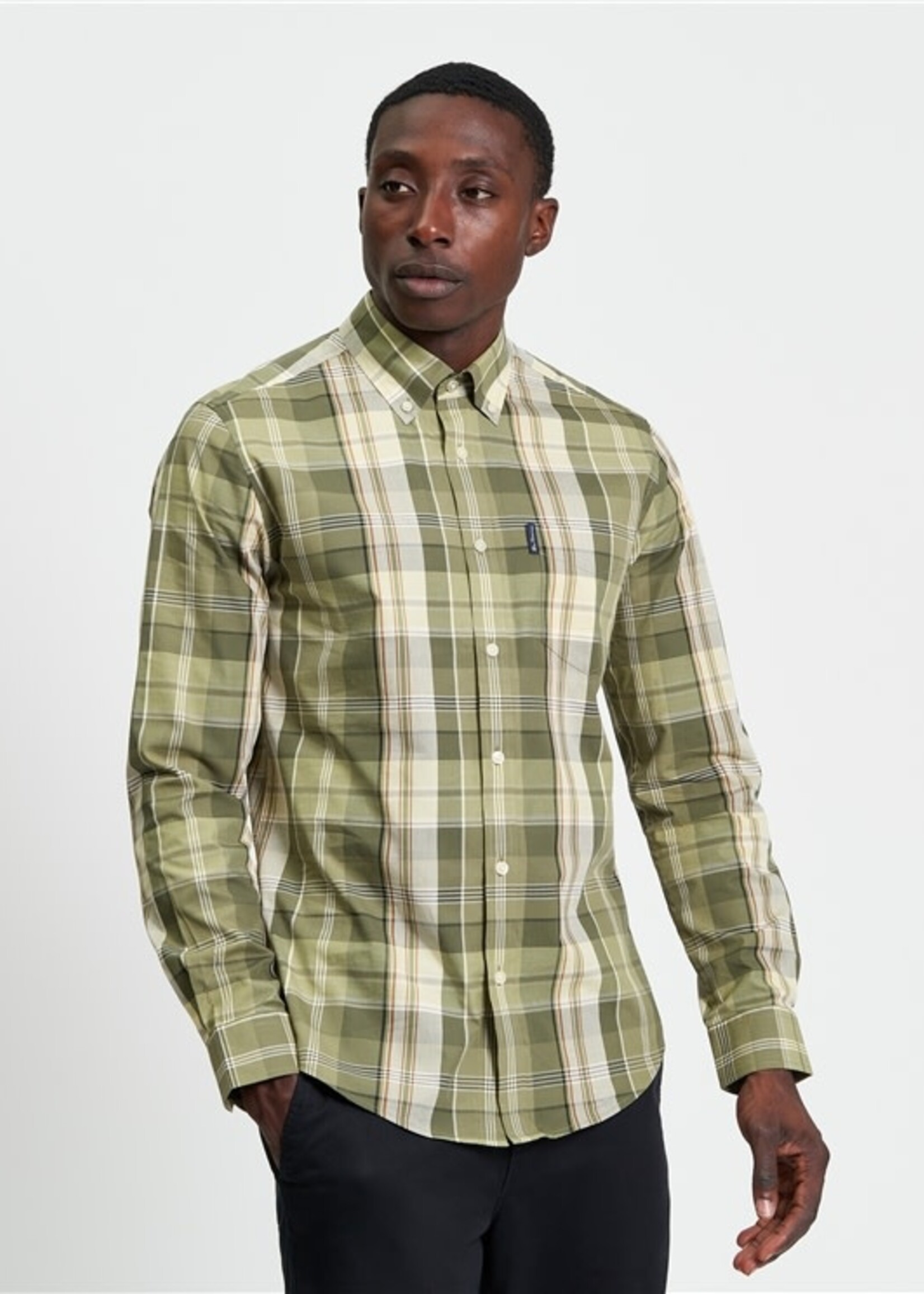 BEN SHERMAN BEN SHERMAN CHECK LS SHIRT LITCHEN GREEN