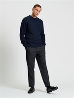BEN SHERMAN BEN SHERMAN CHECK TROUSER DARK NAVY