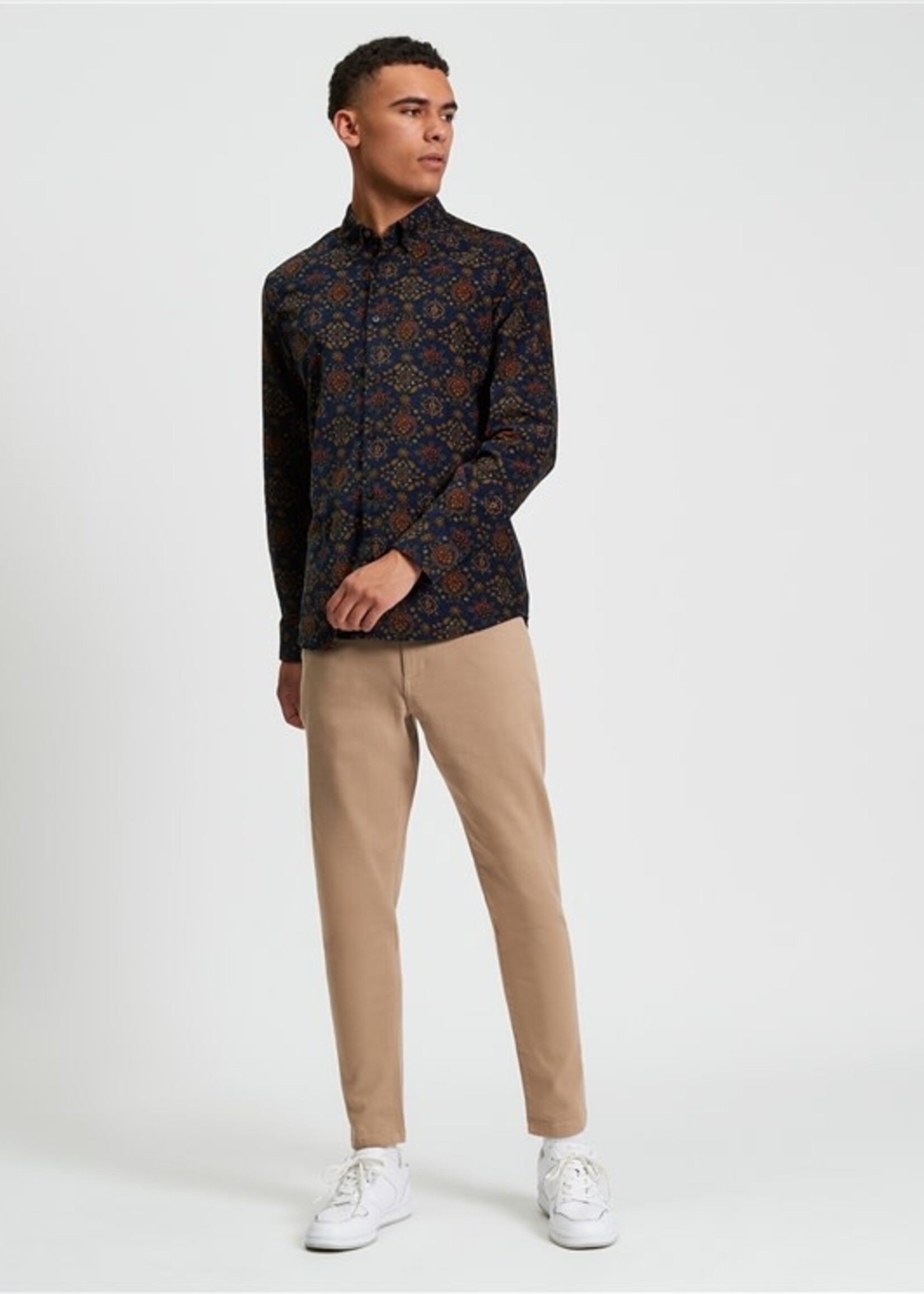 BEN SHERMAN BEN SHERMAN FLORAL PRINT CORD SHIRT KHAKI