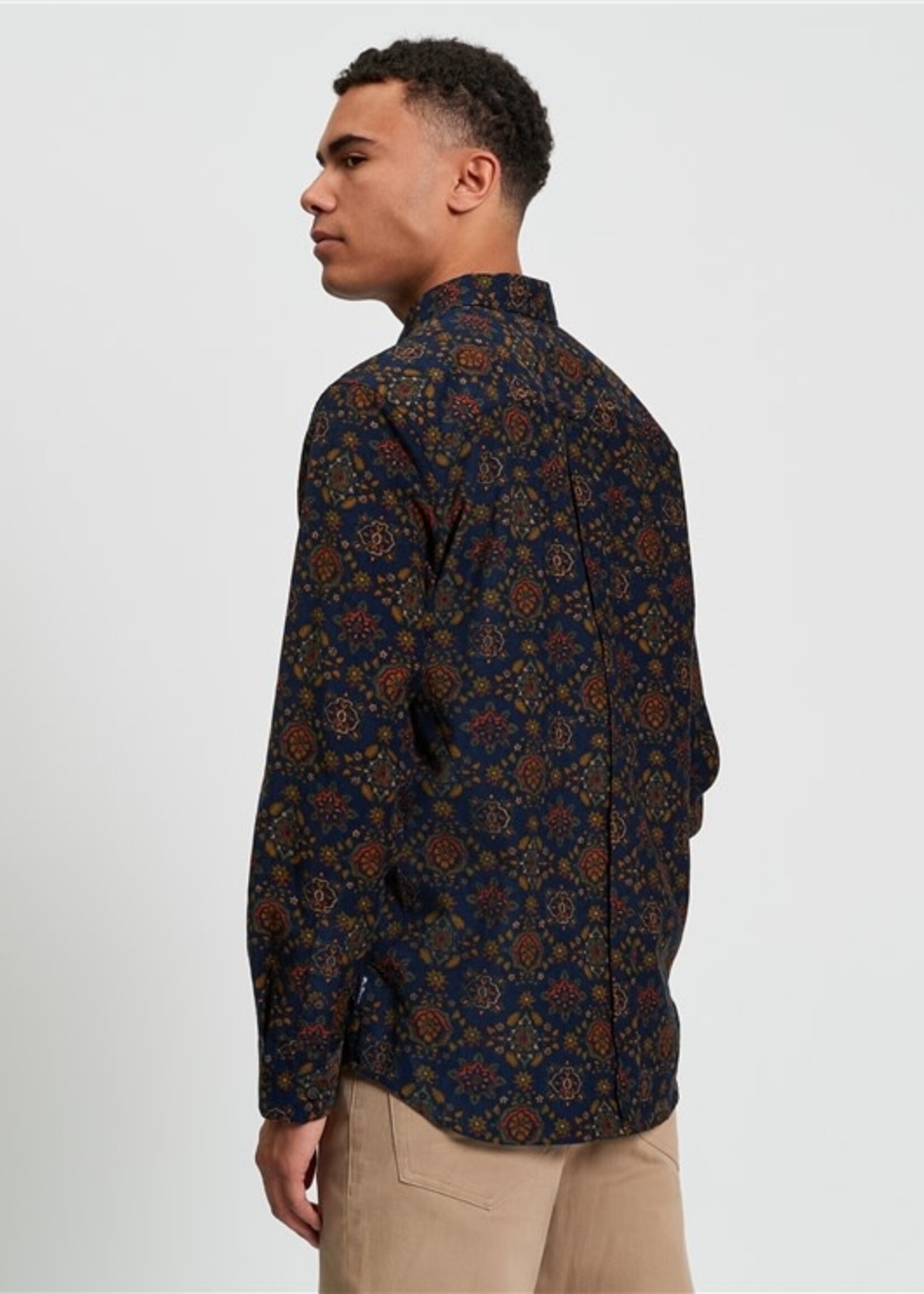 BEN SHERMAN BEN SHERMAN FLORAL PRINT CORD SHIRT KHAKI