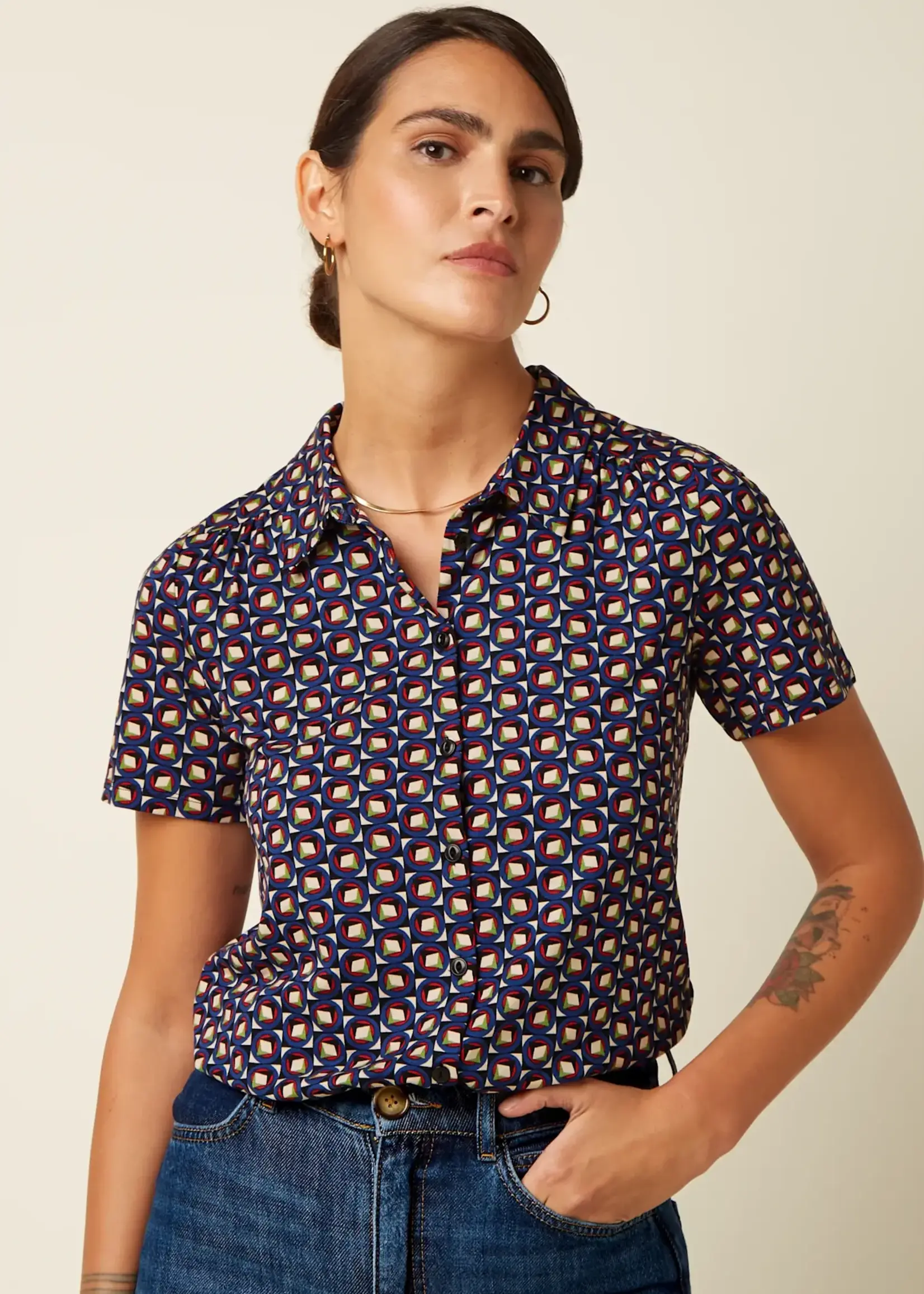 KING LOUIE KING LOUIE MAISIE BLOUSE FIFI MAZARINE