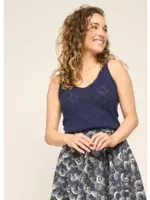 VERY CHERRY VERY CHERRY BELLA KNIT TOP MARINE