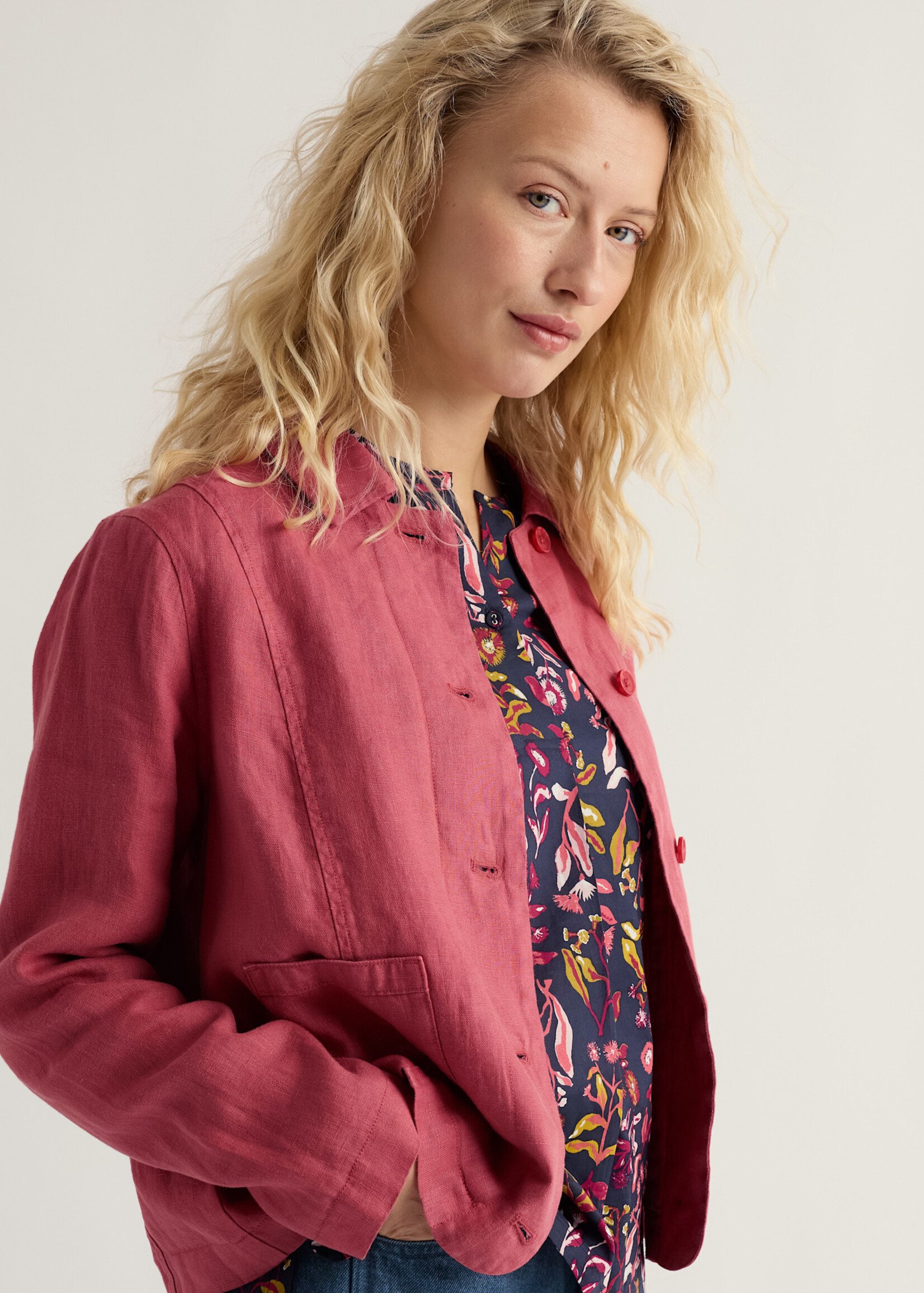 SEASALT CORNWALL SEASALT ARAME JACKET LINEN ECHINACEA