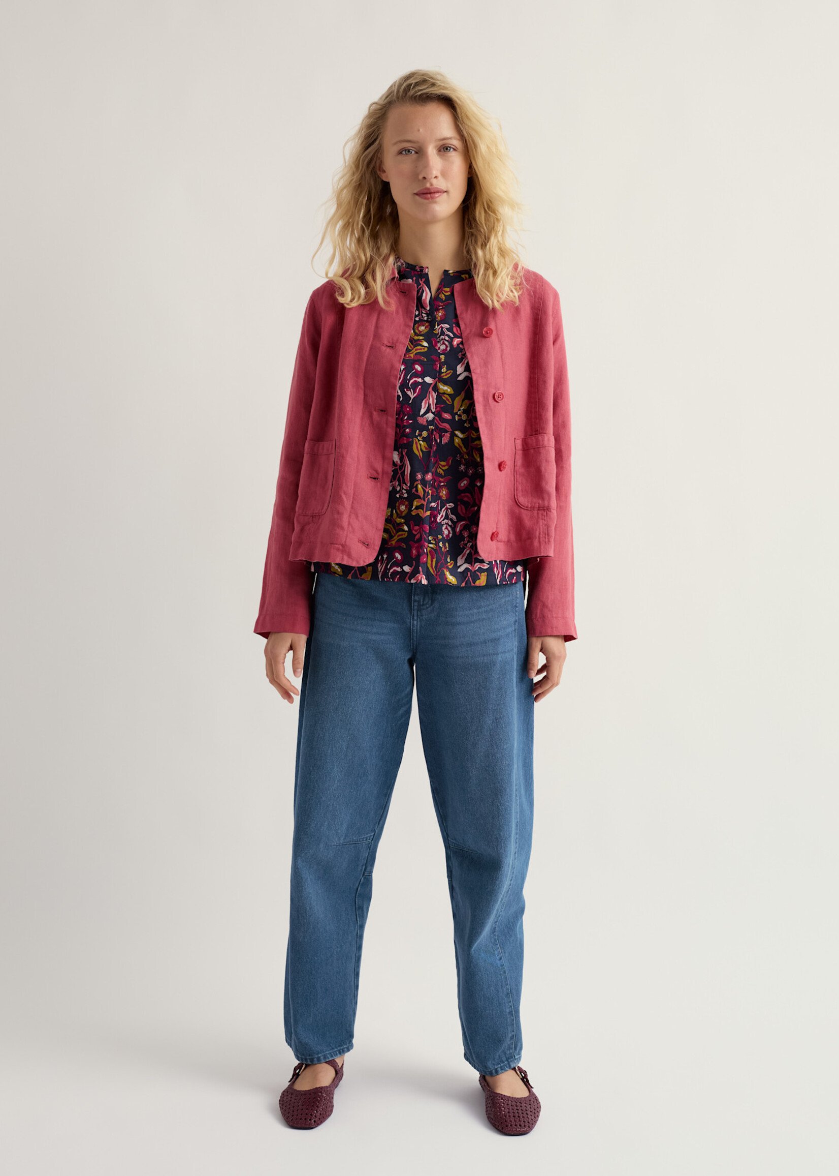 SEASALT CORNWALL SEASALT ARAME JACKET LINEN ECHINACEA