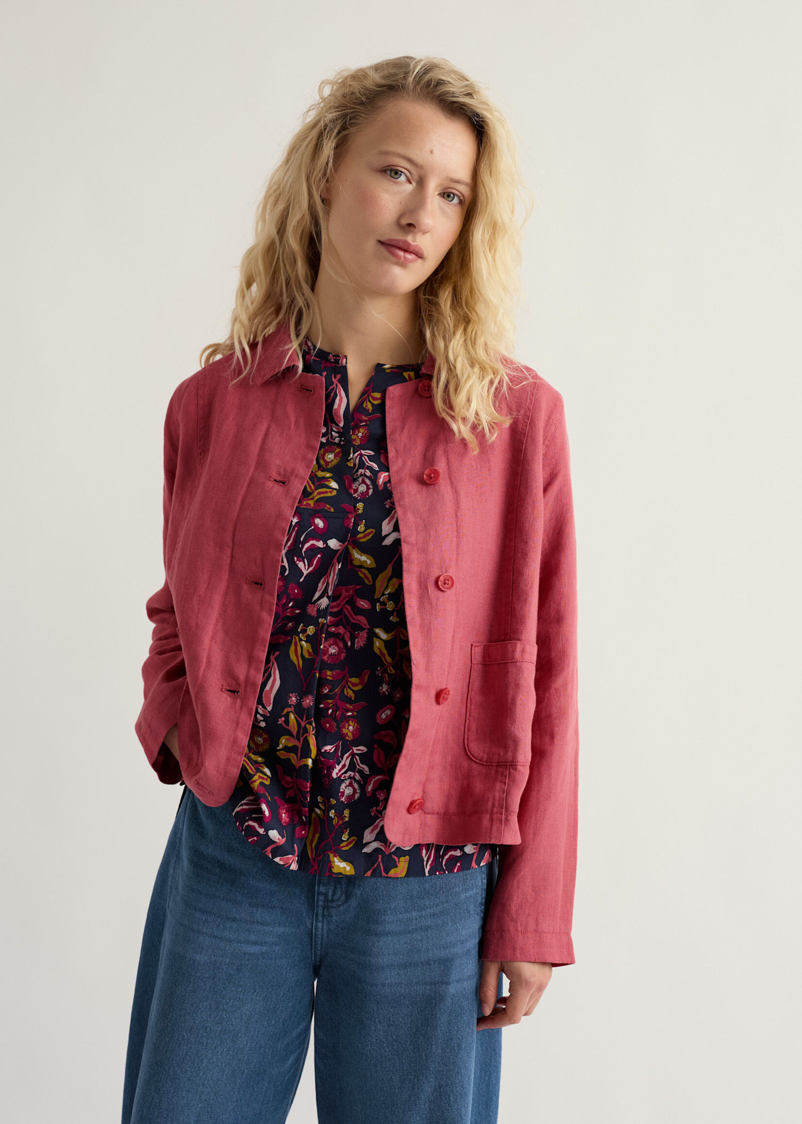 SEASALT CORNWALL SEASALT ARAME JACKET LINEN ECHINACEA