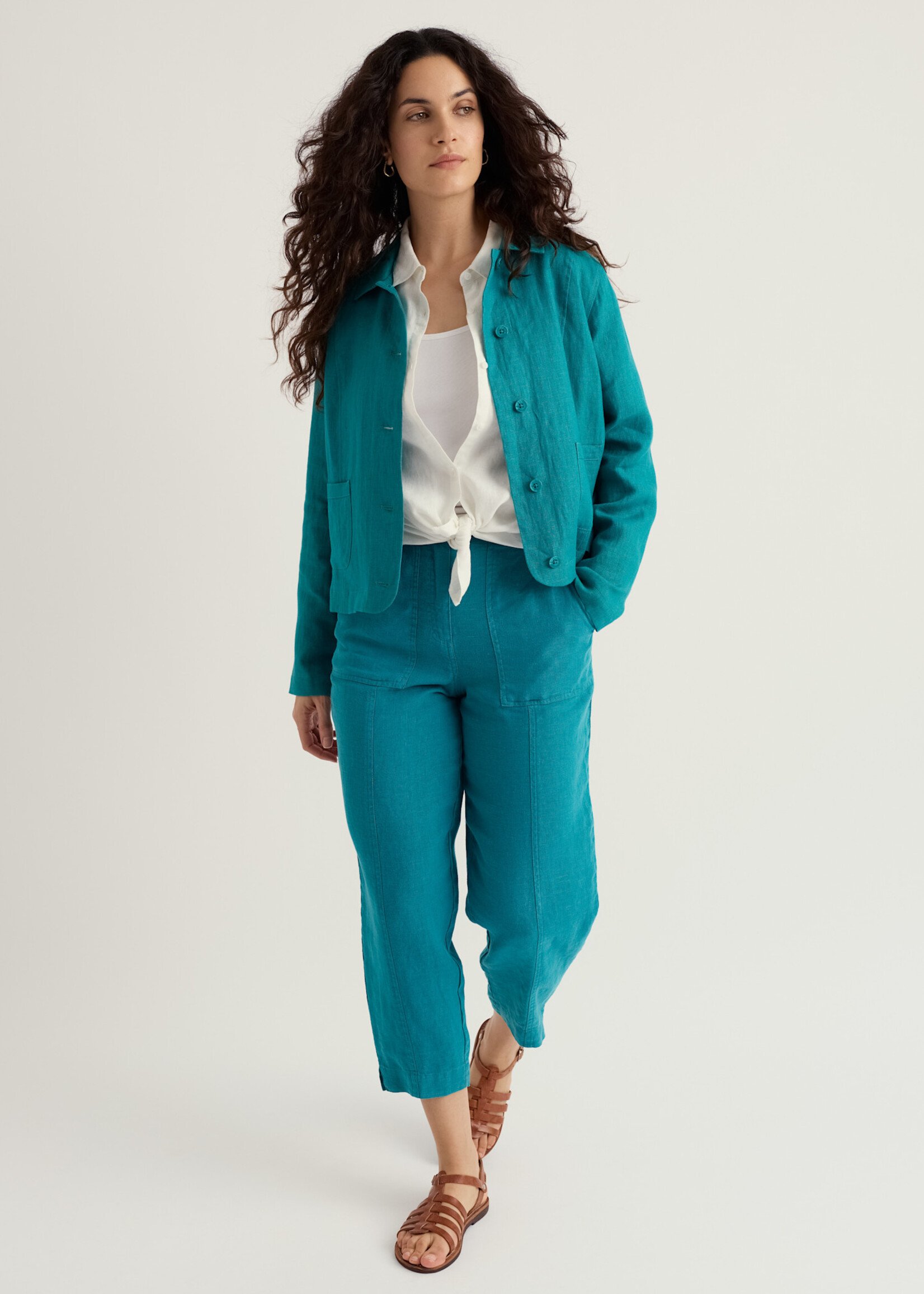 SEASALT CORNWALL SEASALT ARAME JACKET LINEN DEEP DIVE