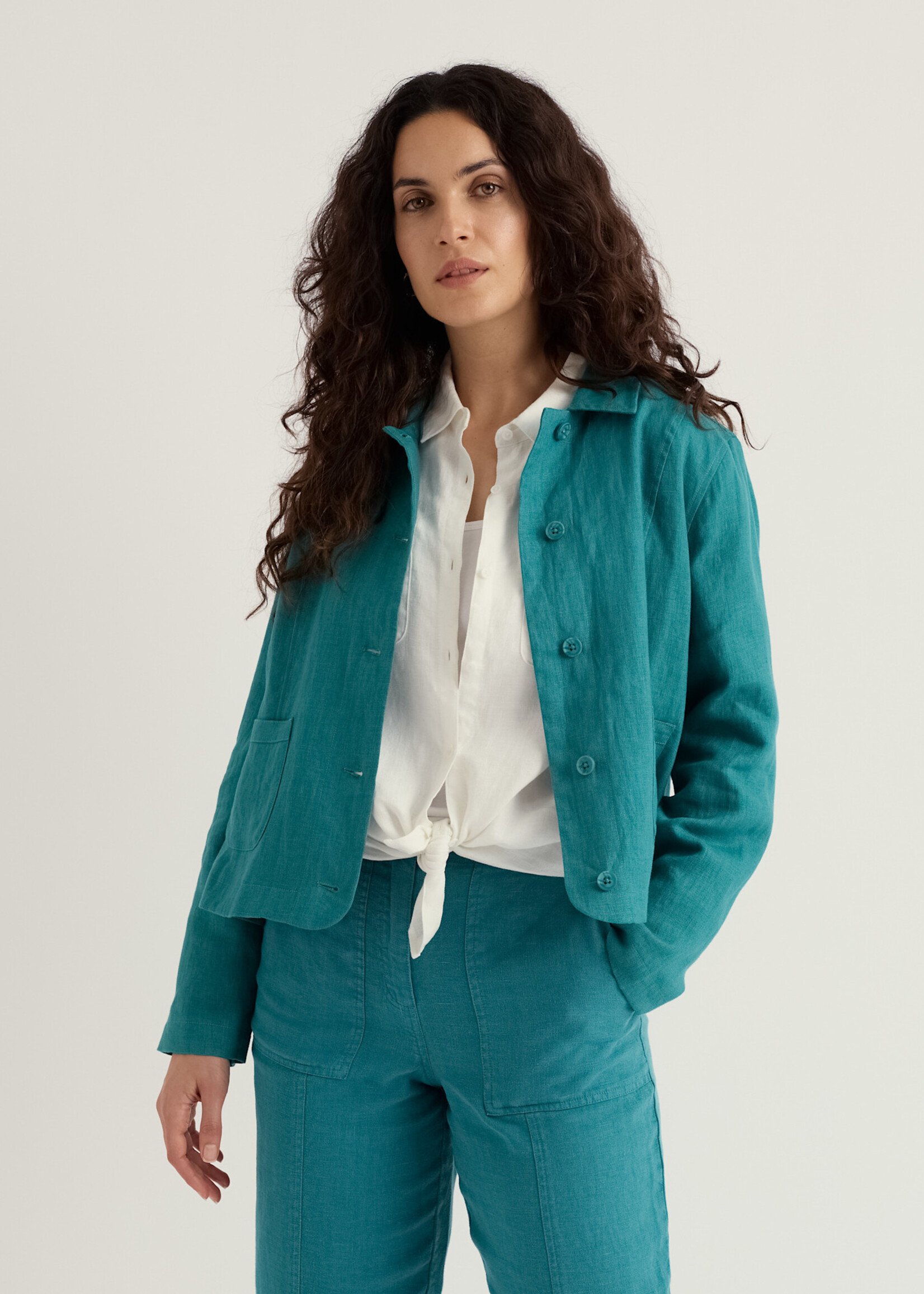 SEASALT CORNWALL SEASALT ARAME JACKET LINEN DEEP DIVE