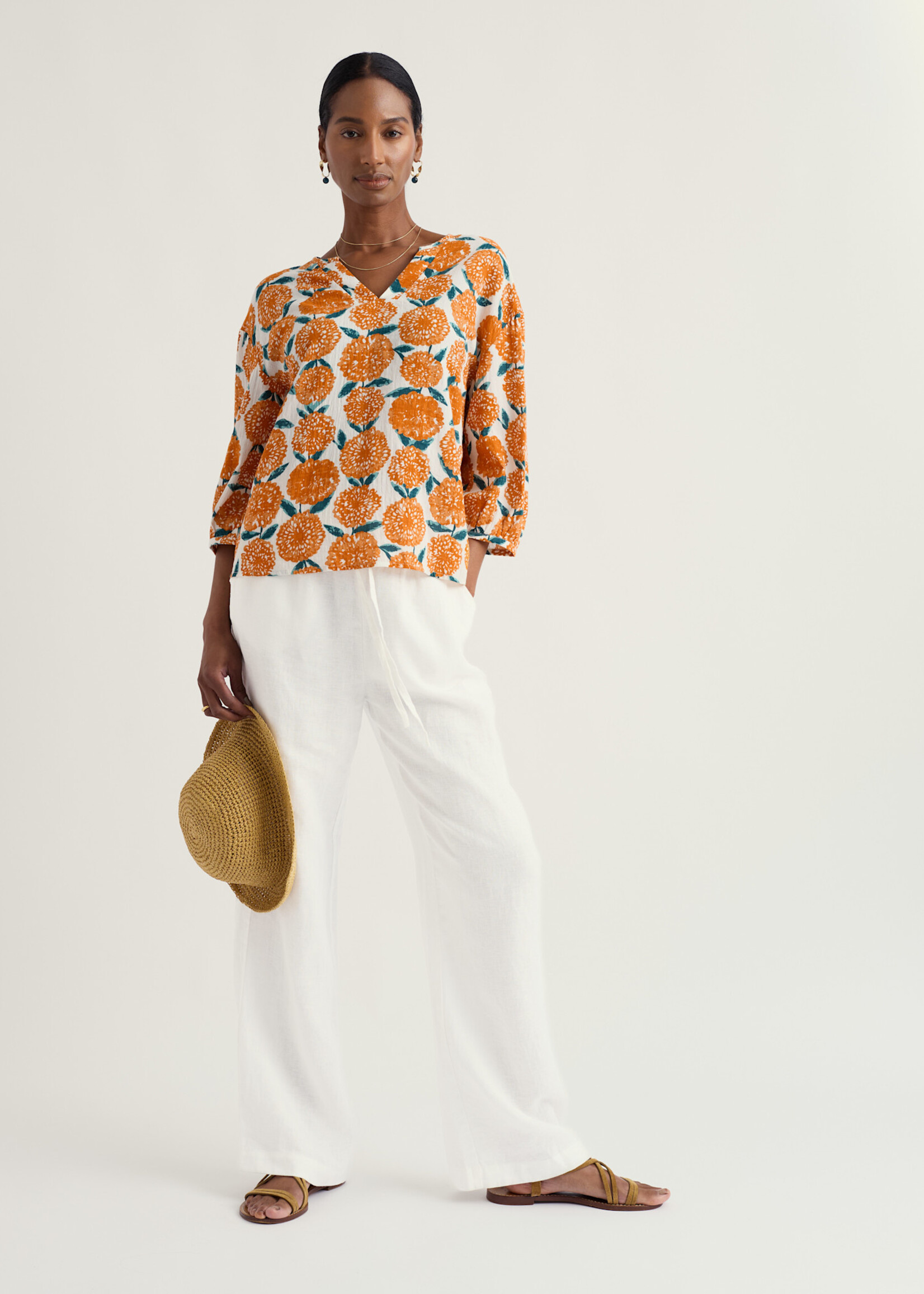 SEASALT CORNWALL SEASALT STREAMLET TOP PAINTED MARIGOLD CHALK