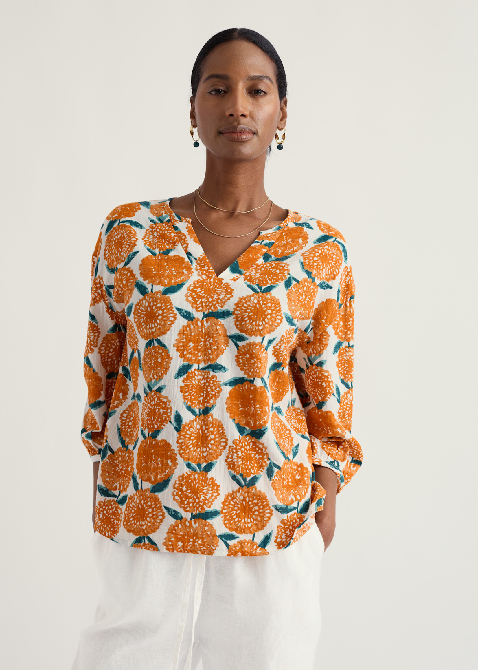 SEASALT CORNWALL SEASALT STREAMLET TOP PAINTED MARIGOLD CHALK