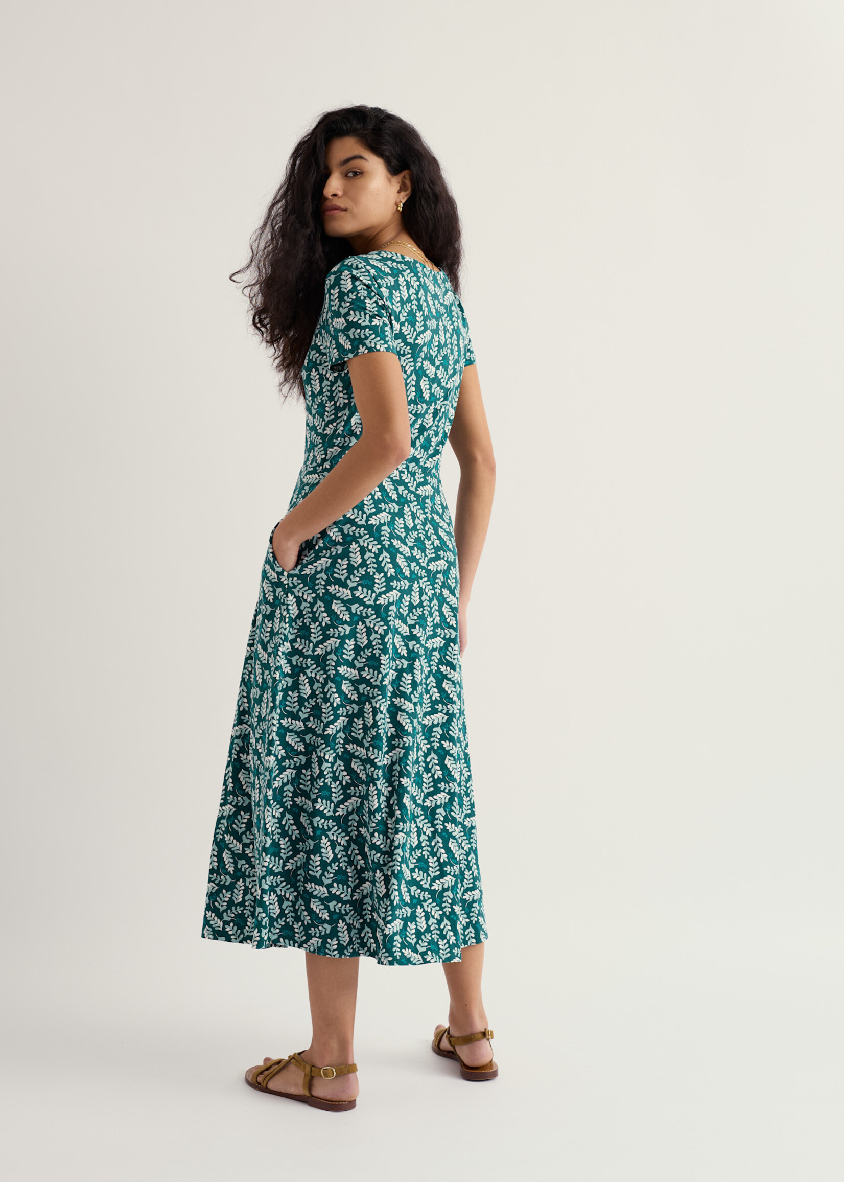 SEASALT CORNWALL SEASALT SS VERONICA DRESS INDIGO LEAF DARK WRECKAGE