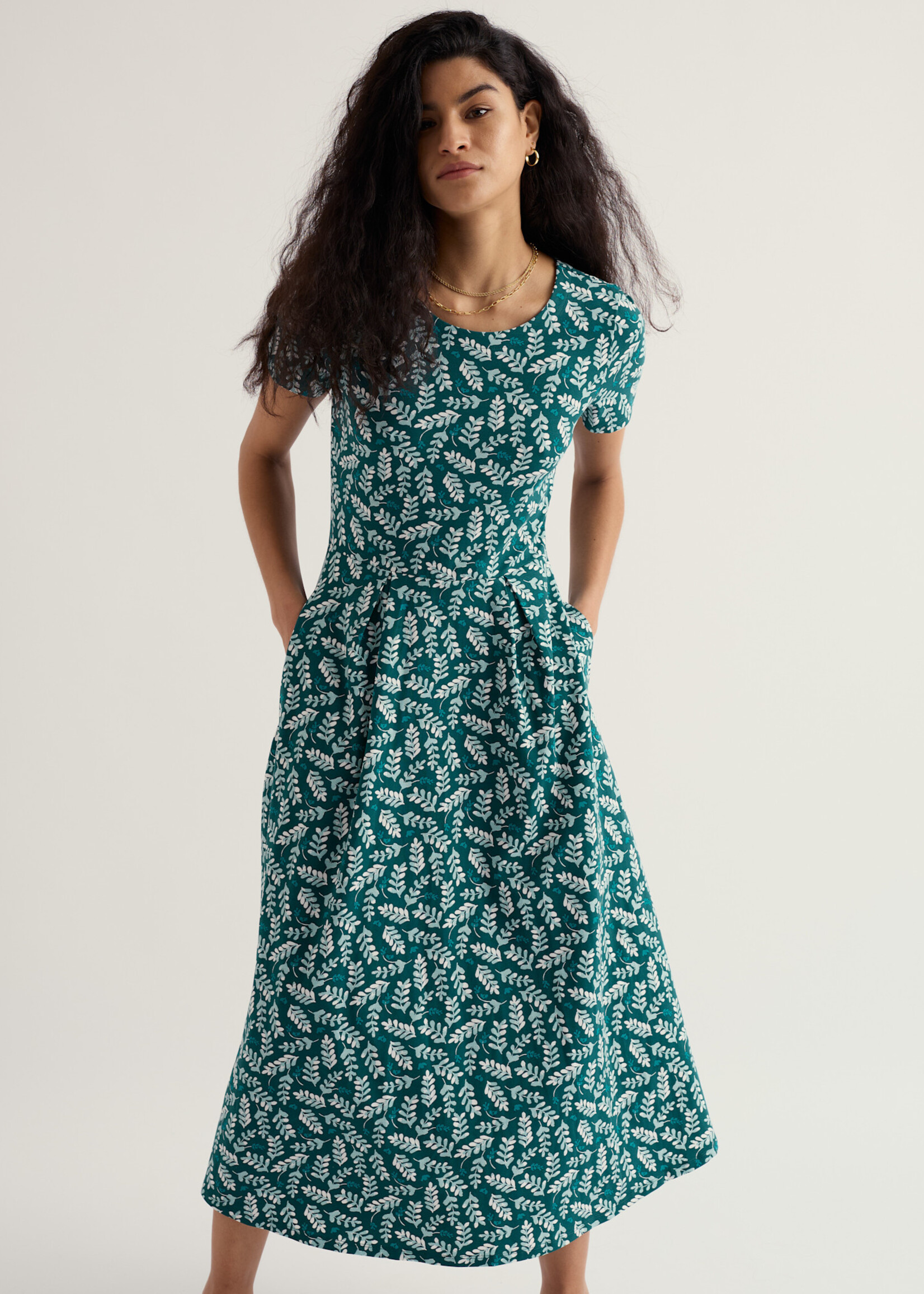 SEASALT CORNWALL SEASALT SS VERONICA DRESS INDIGO LEAF DARK WRECKAGE