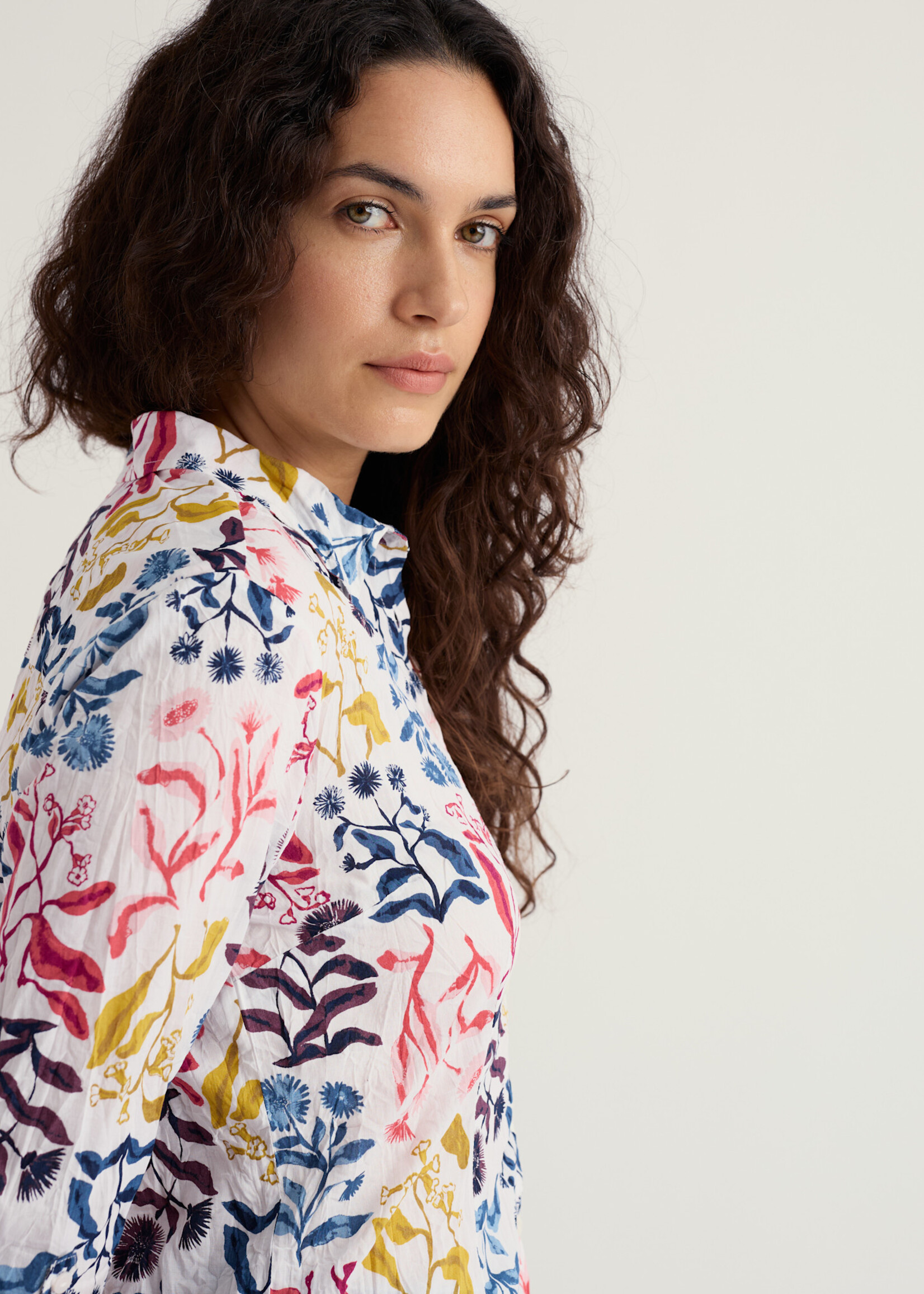 SEASALT CORNWALL SEASALT LARISSA SHIRT INKY BOTANICAL CHALK