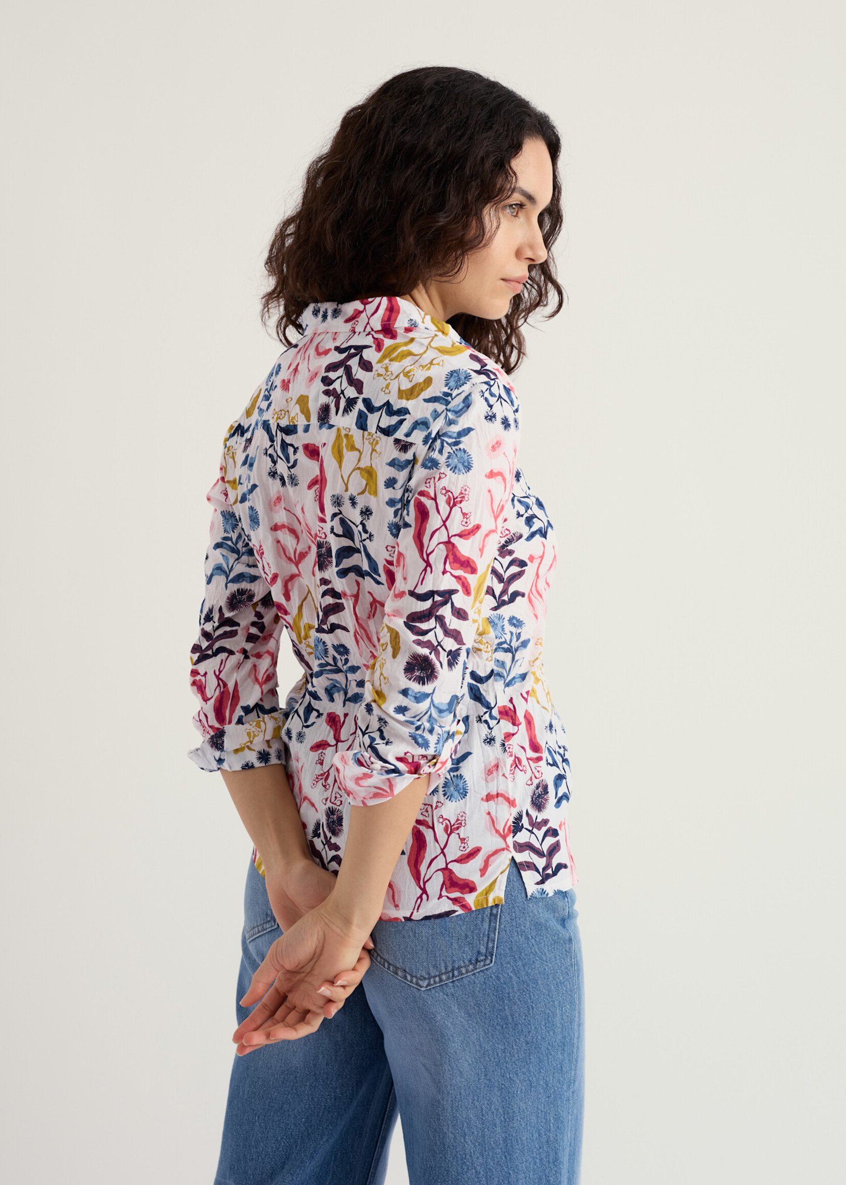 SEASALT CORNWALL SEASALT LARISSA SHIRT INKY BOTANICAL CHALK