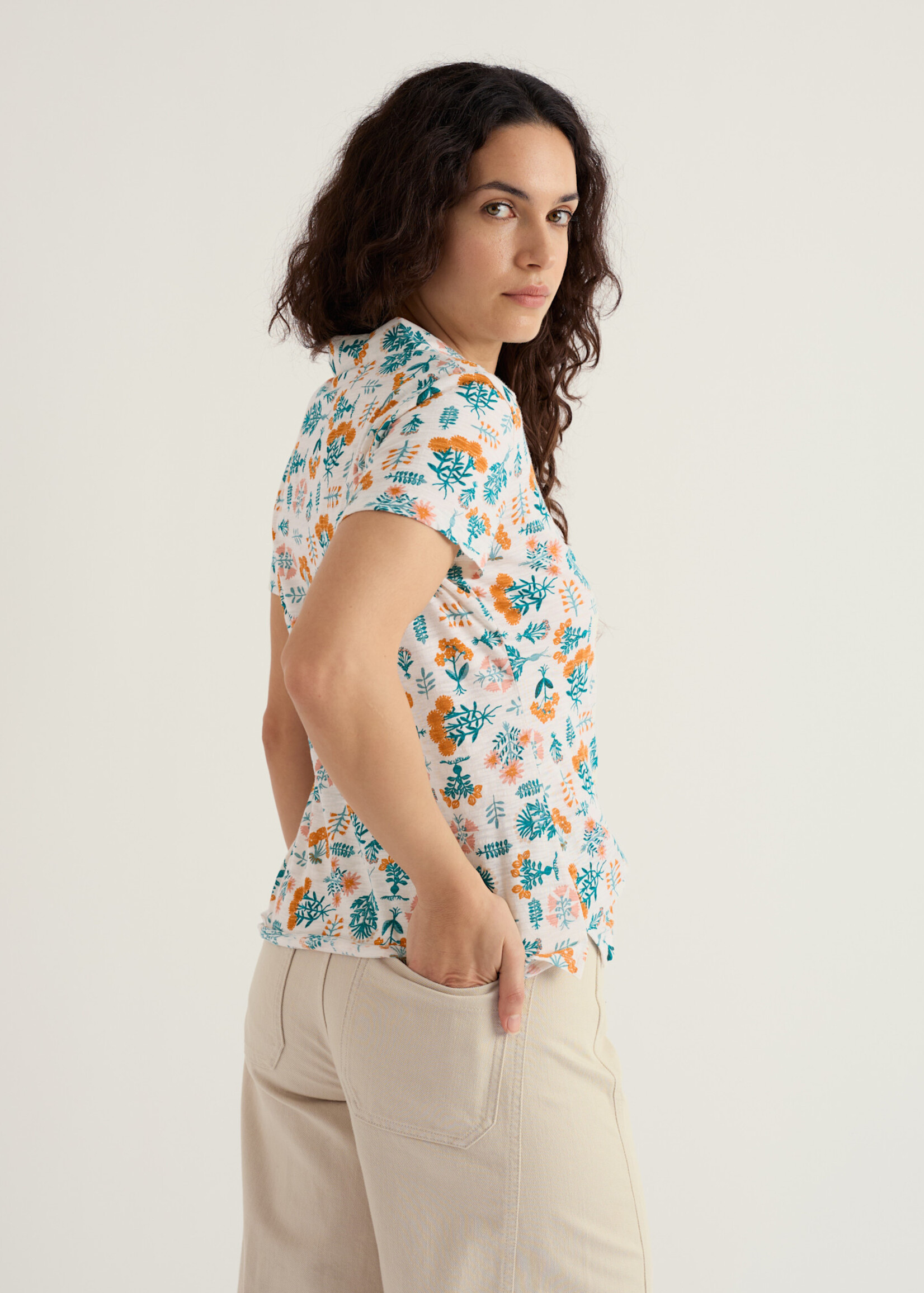 SEASALT CORNWALL SEASALT WAVECREST SHIRT APOTHECARY PLANTS CHALK