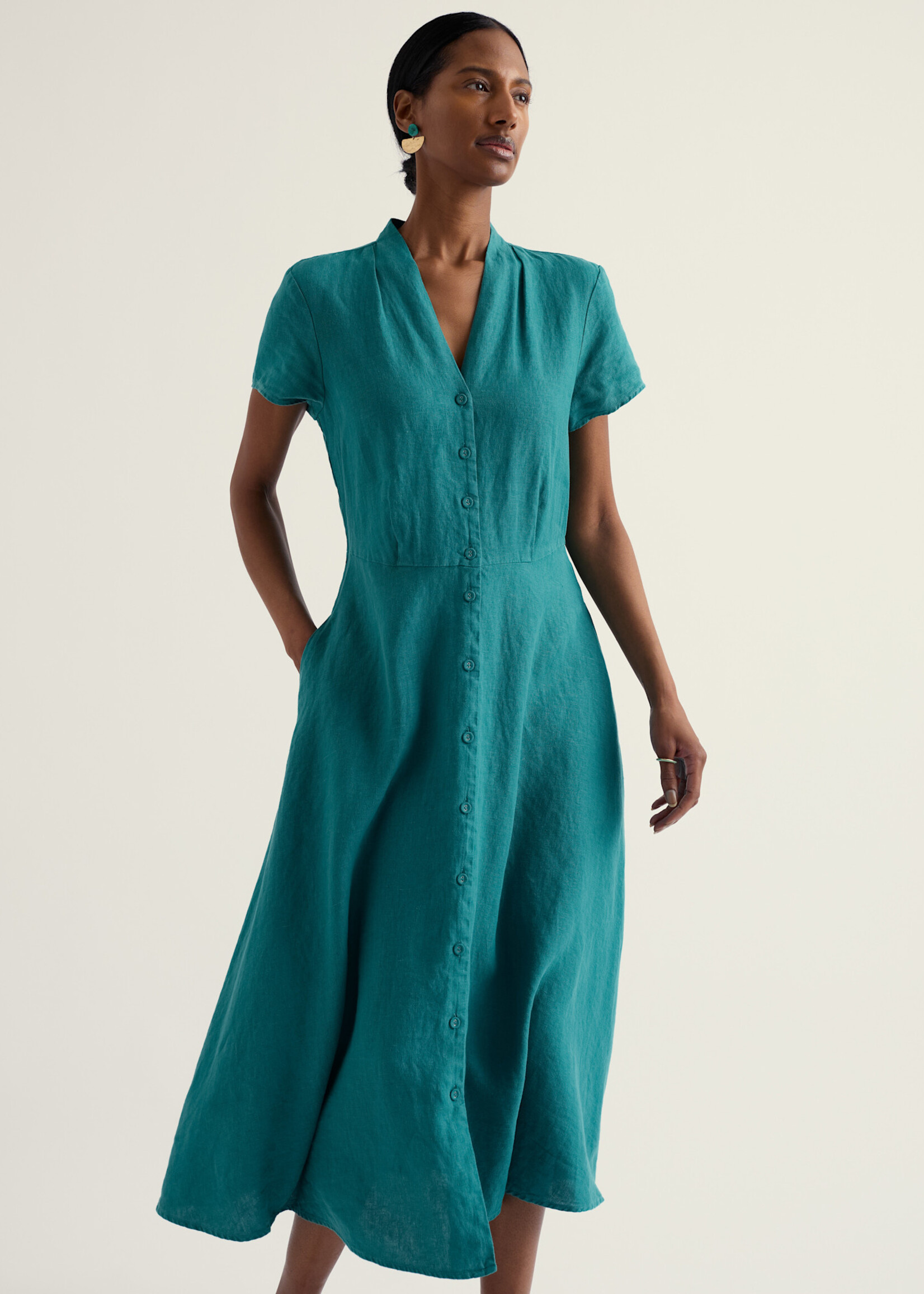 SEASALT CORNWALL SEASALT CARVED WOOD DRESS DEEP DIVE
