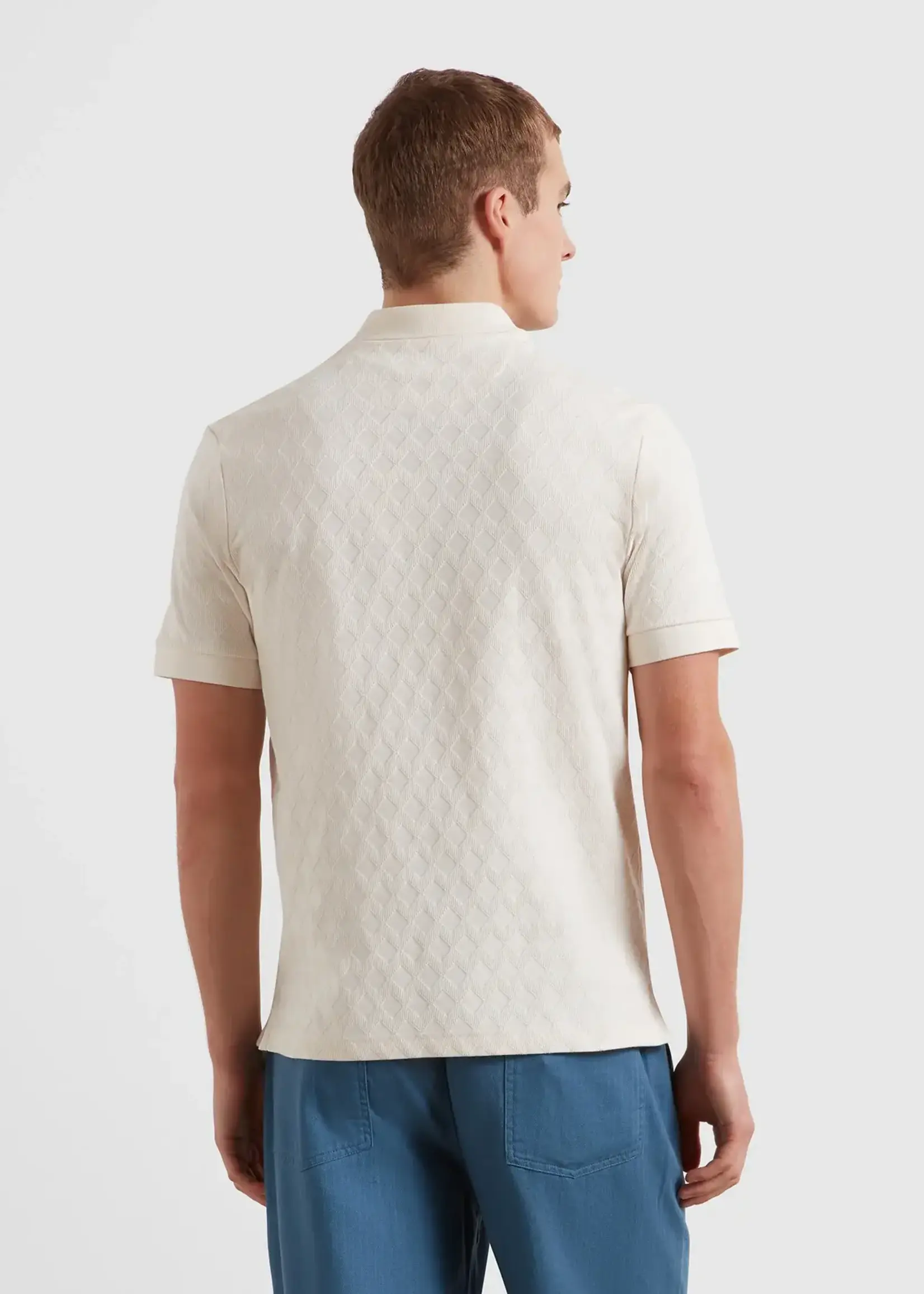 FARAH FARAH HORACE JACQUARD SS POLO ECRU