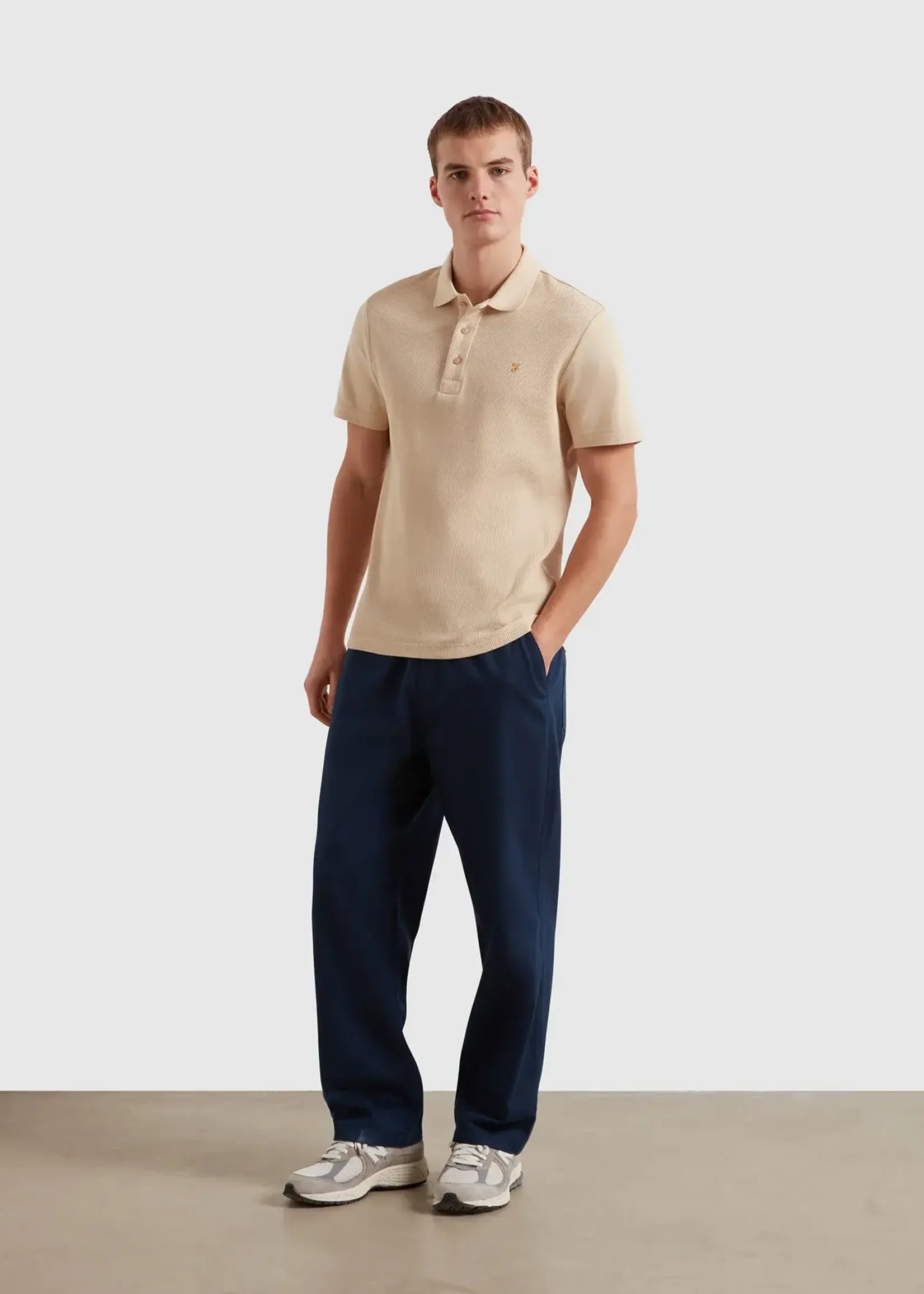 FARAH FARAH FORSTER SS POLO BIRCH GREY