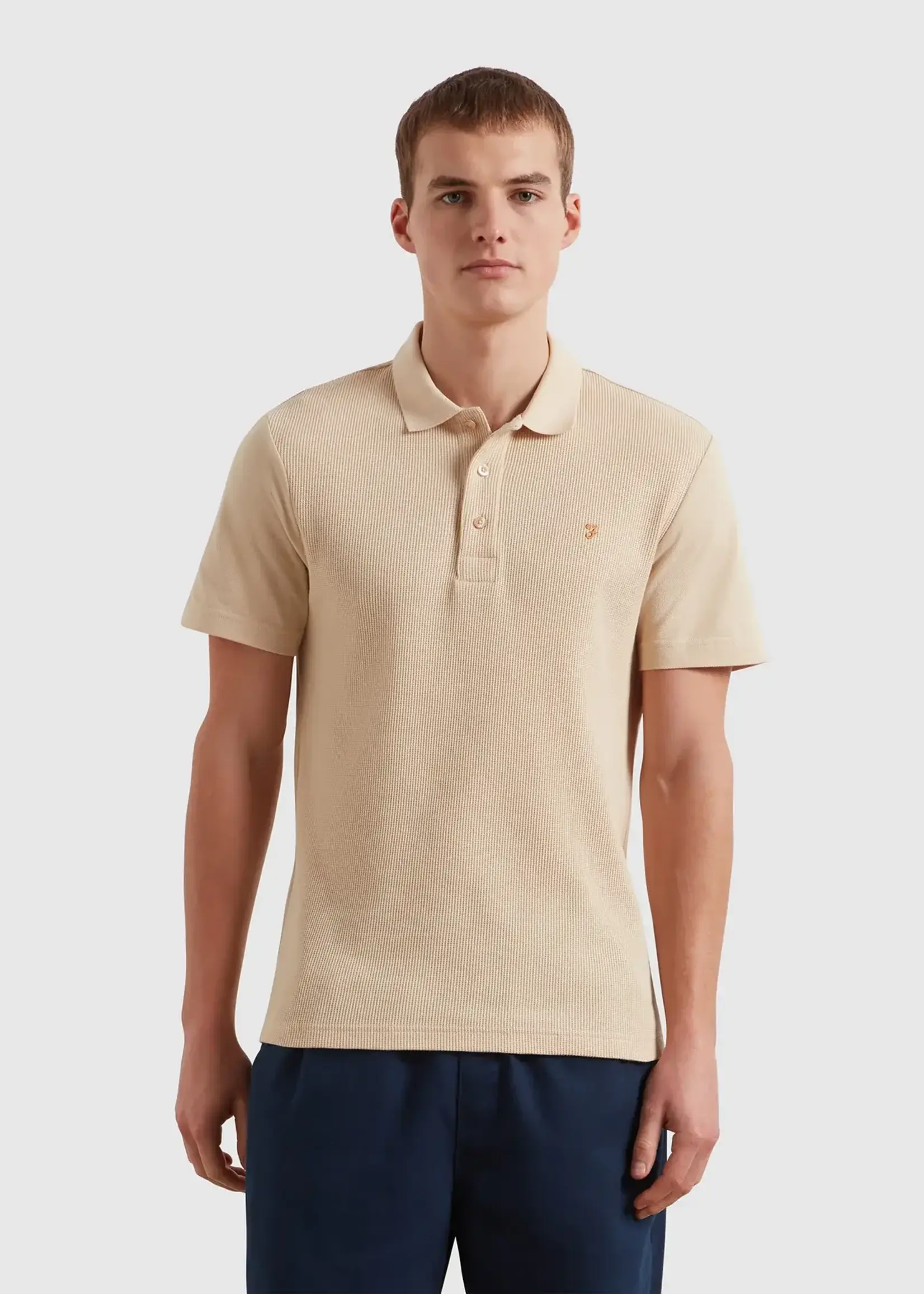 FARAH FARAH FORSTER SS POLO BIRCH GREY