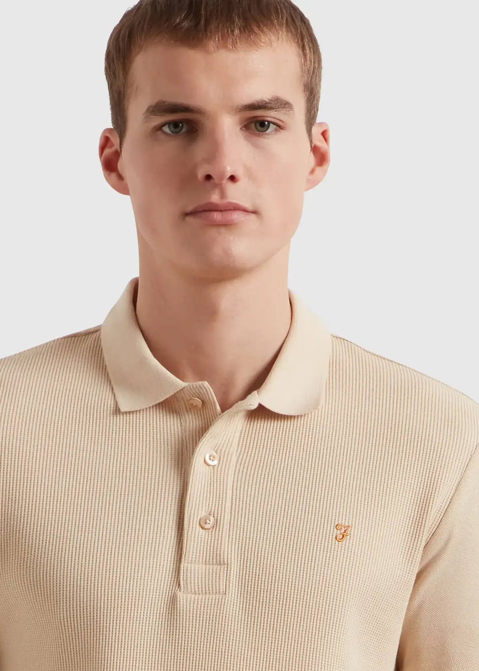 FARAH FARAH FORSTER SS POLO BIRCH GREY
