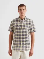FARAH FARAH BREWER SS CHECK SHIRT BIRCH GREY