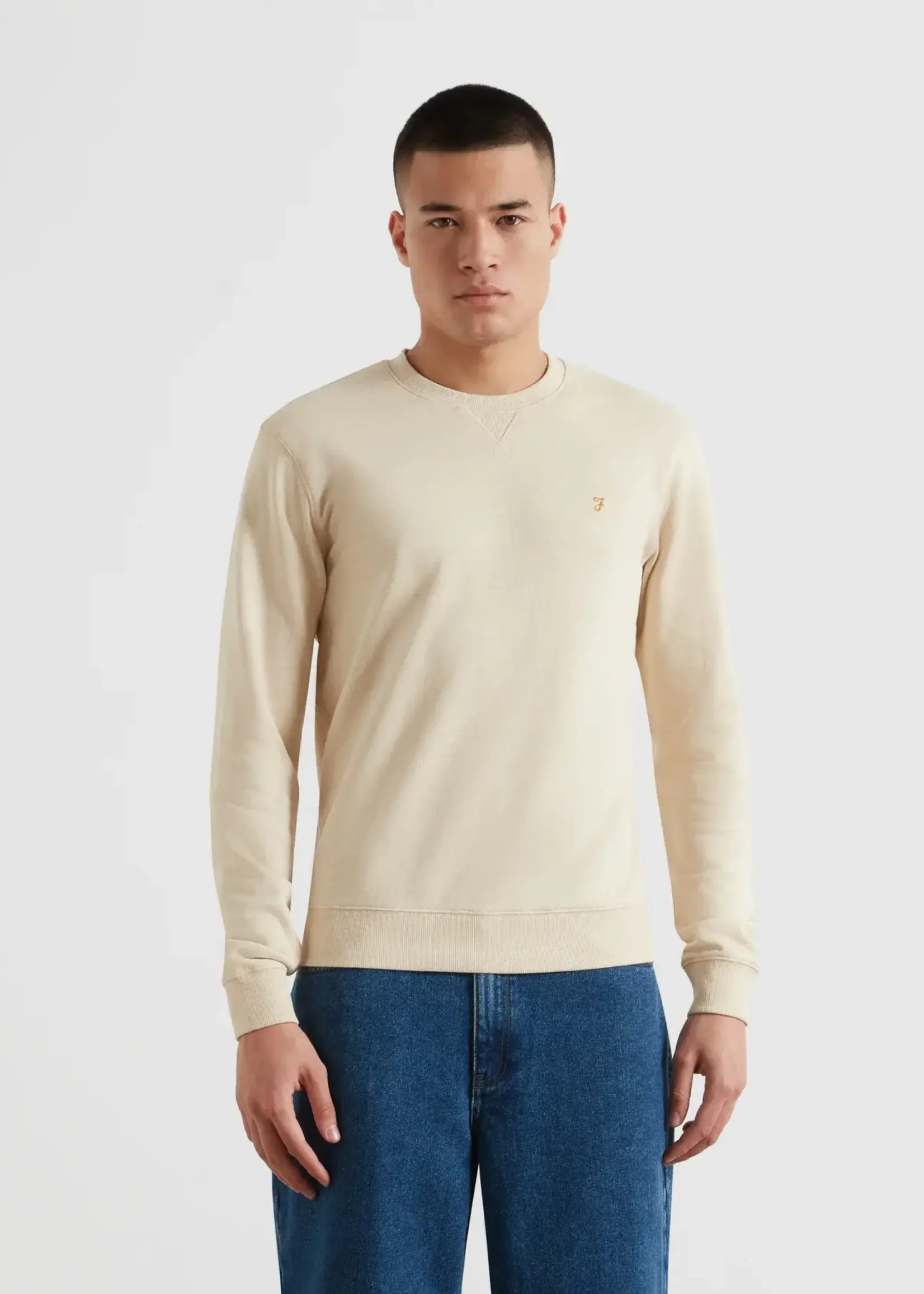 FARAH FARAH TIM NEW CREW GREY MARL