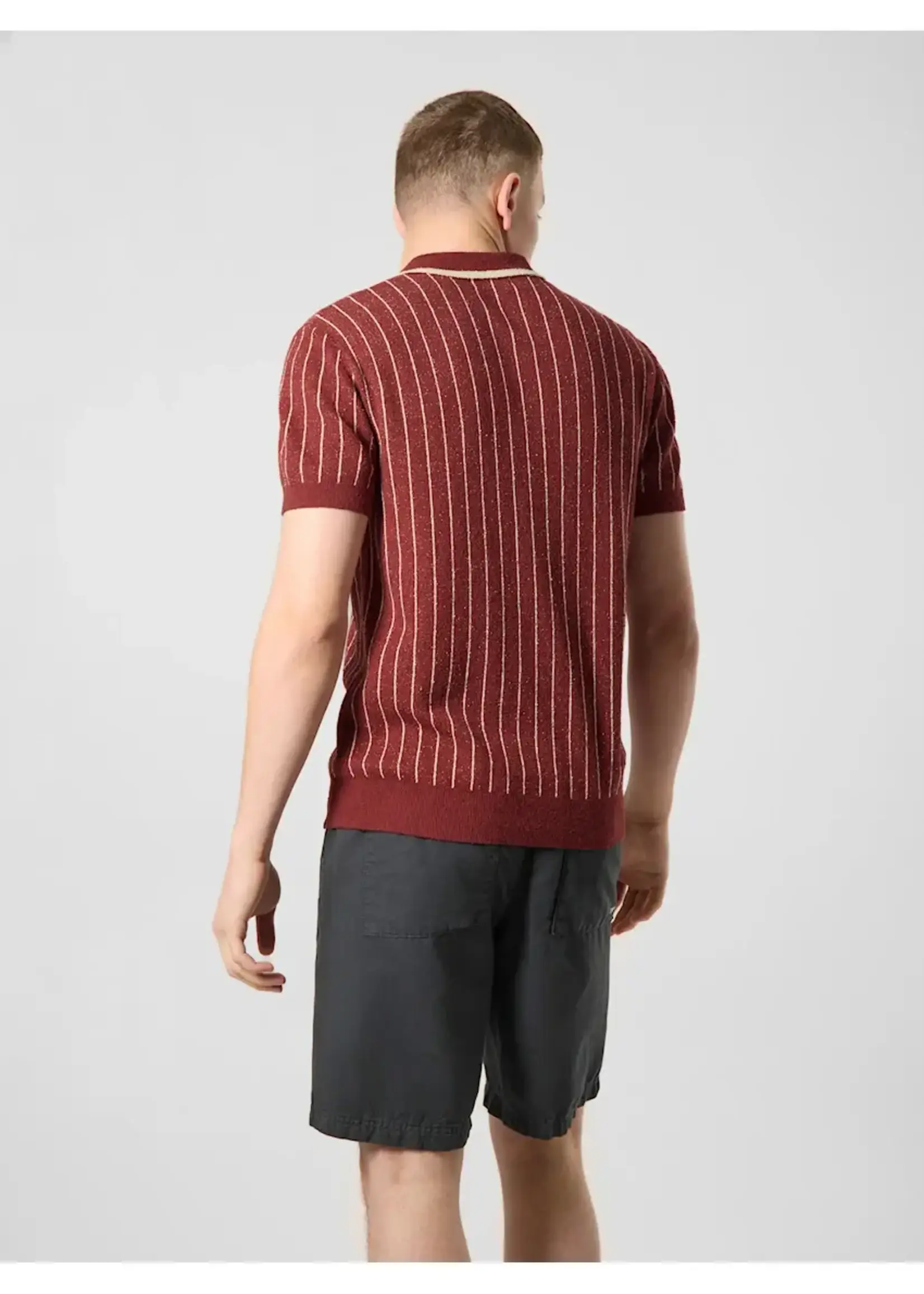 ANTWRP ANTWRP STRIPES KNITTED POLO SS BOUCLE SYRAH