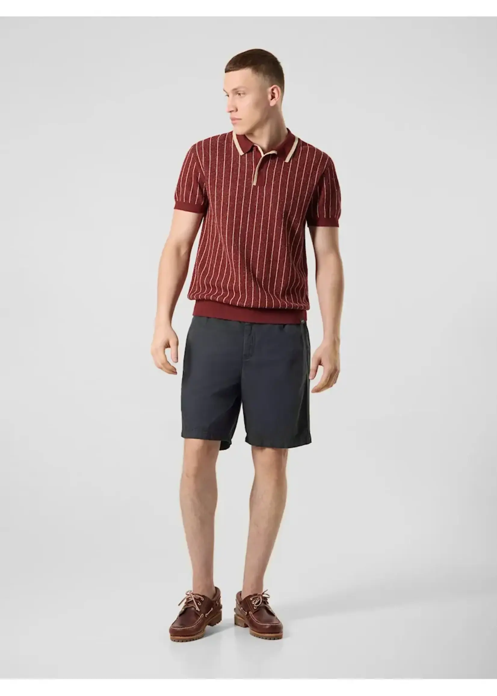 ANTWRP ANTWRP STRIPES KNITTED POLO SS BOUCLE SYRAH