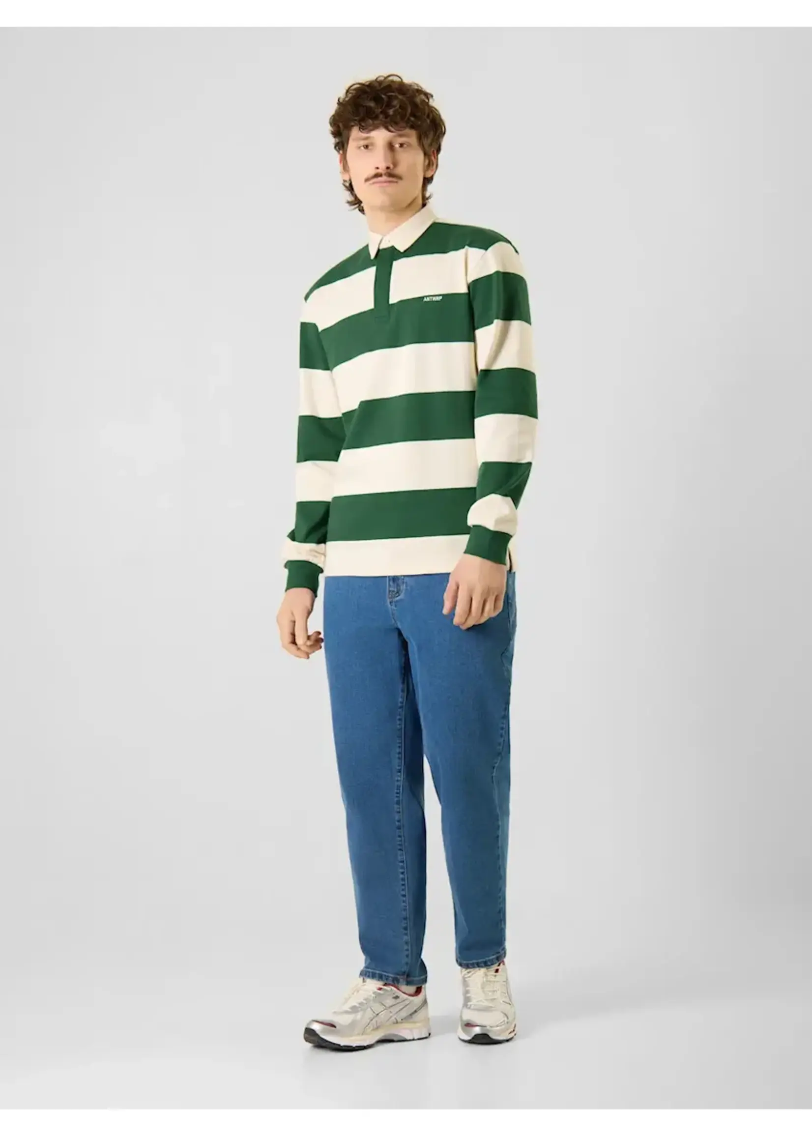 ANTWRP ANTWRP LS RUGBY POLO SHIRT JUNGLE GREEN