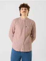 ANTWRP ANTWRP STRIPES LS SHIRT MANDARIN COLLAR SYRAH