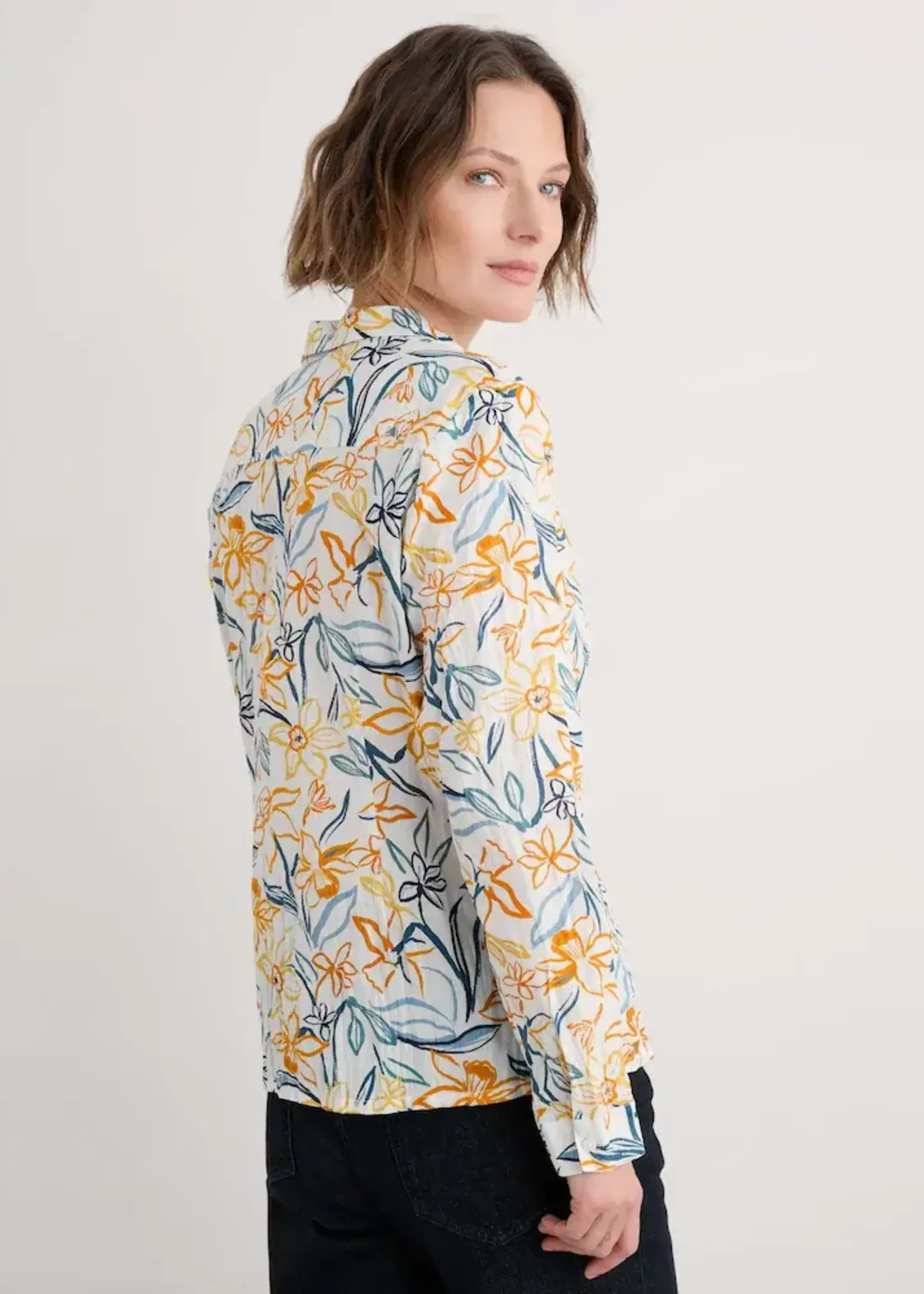 SEASALT CORNWALL SEASALT LARISSA SHIRT PAINTED DAFFODIL CHALK