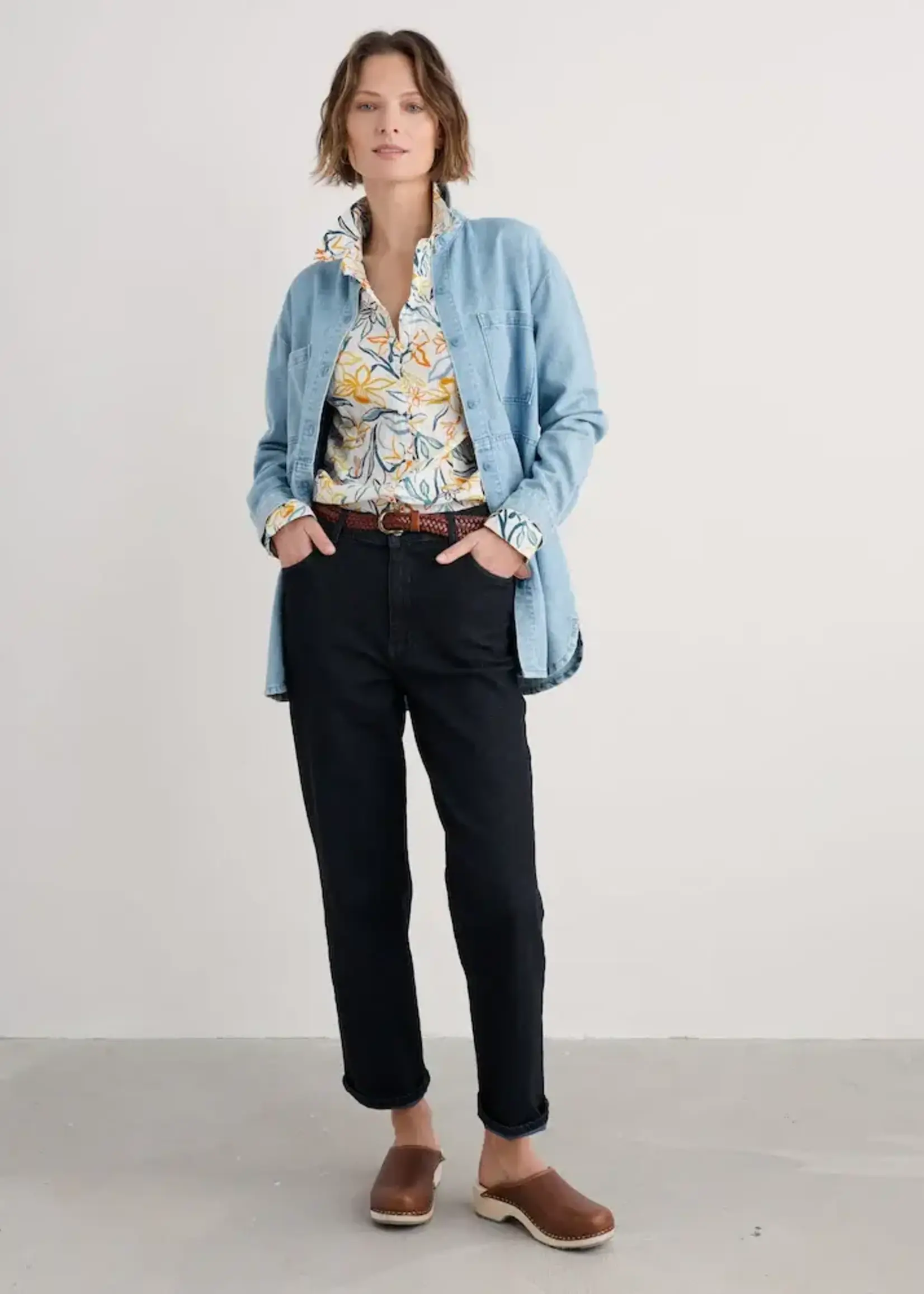 SEASALT CORNWALL SEASALT LARISSA SHIRT PAINTED DAFFODIL CHALK