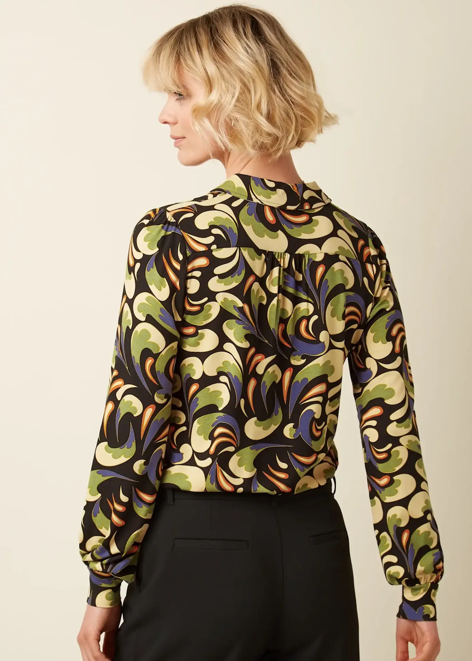 KING LOUIE KING LOUIE MAISIE BLOUSE RUMBLE BLACK