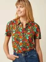 KING LOUIE KING LOUIE MAISIE BLOUSE PUERTO STRONG BLUE