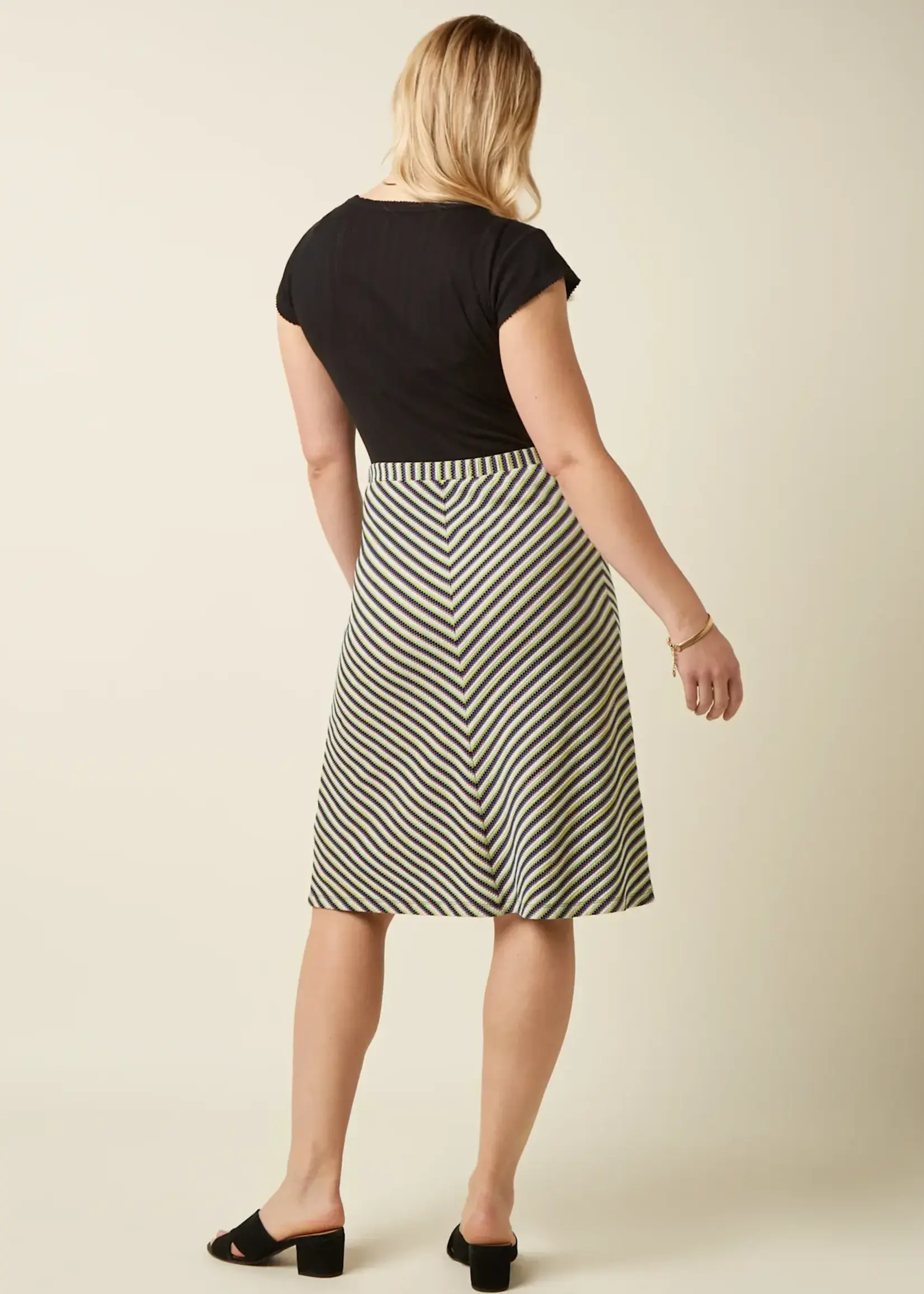 KING LOUIE KING LOUIE JUNO SKIRT BEEBOP STRIPE BLACK